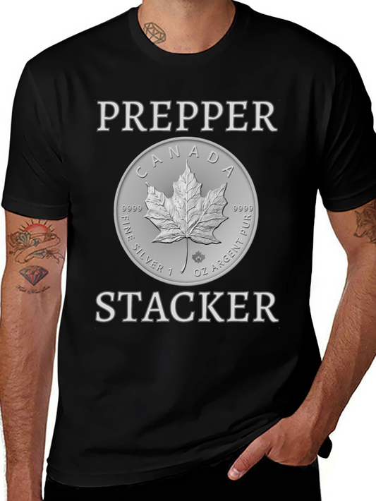 Prepper Stacker Silver Maple Leaf Coin T-Shirt