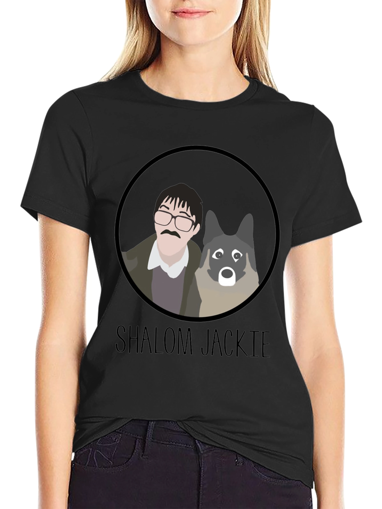 Shalom Jackie T-Shirt - Cartoon Graphic Tee