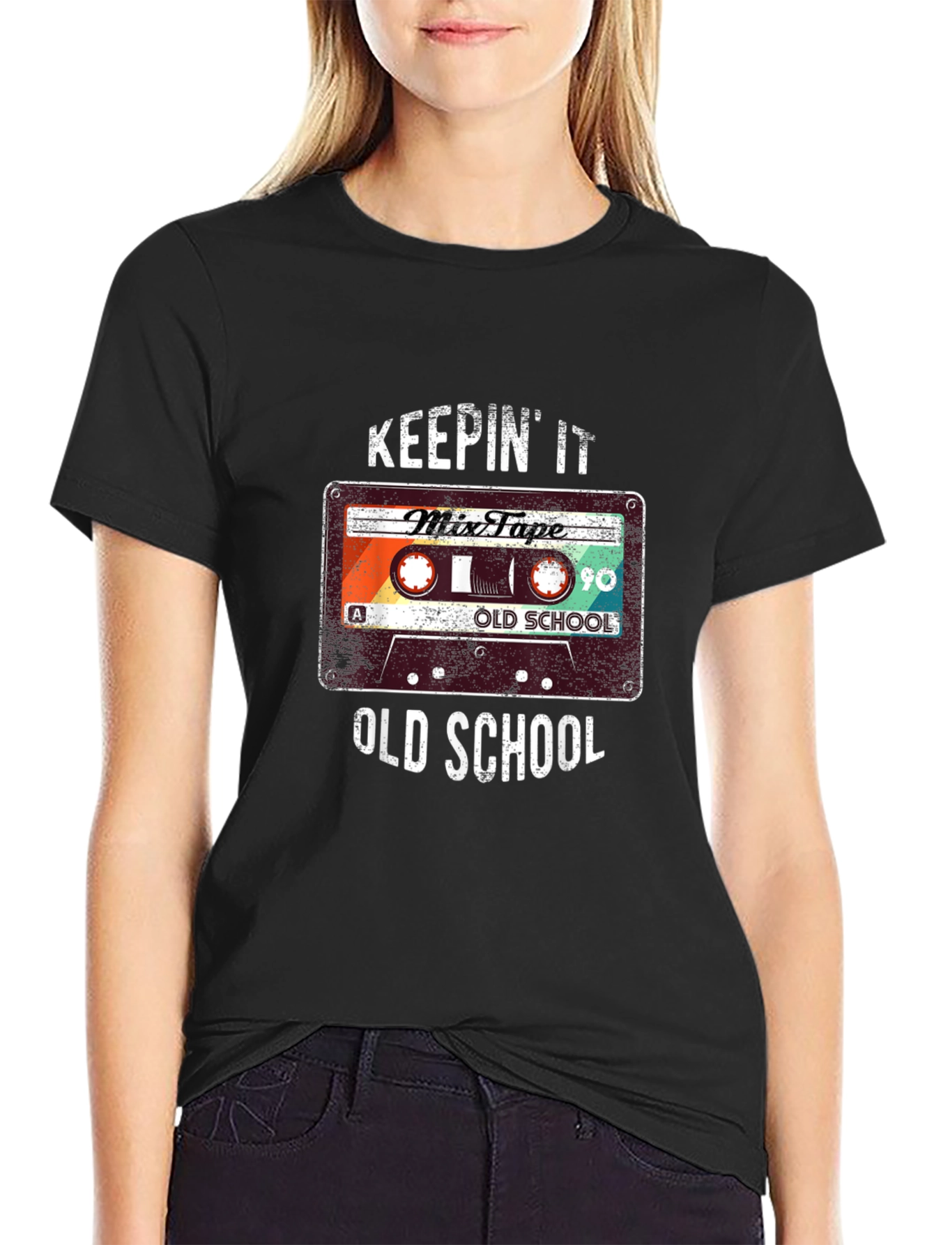 Keepin it Old School Cassette Tape Graphic Tee