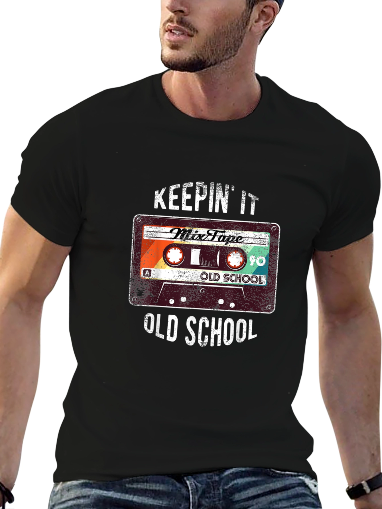 Keepin it Old School Cassette Tape Graphic Tee