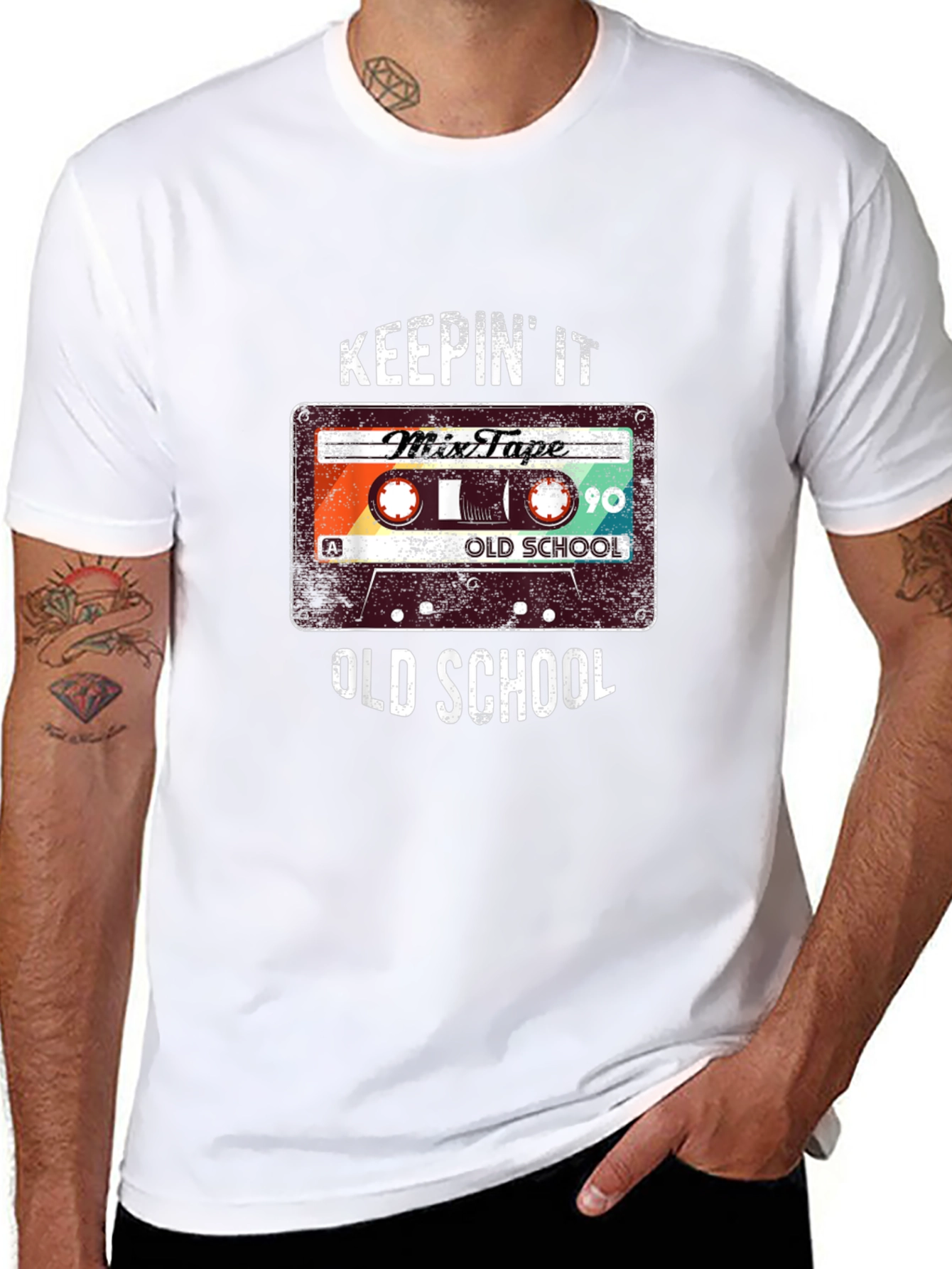 Keepin it Old School Cassette Tape Graphic Tee