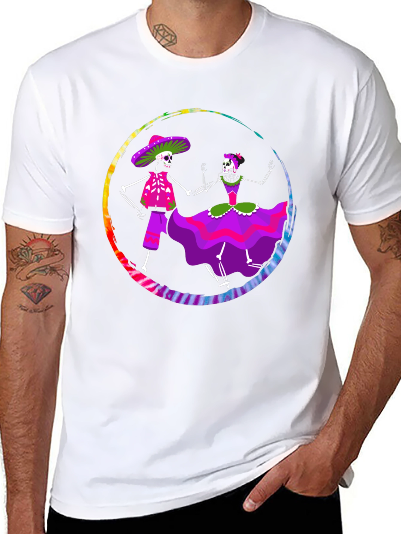 Day of the Dead Skeleton Dance Graphic Tee