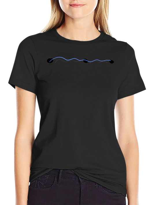Modern Wave Graphic Black T-Shirt