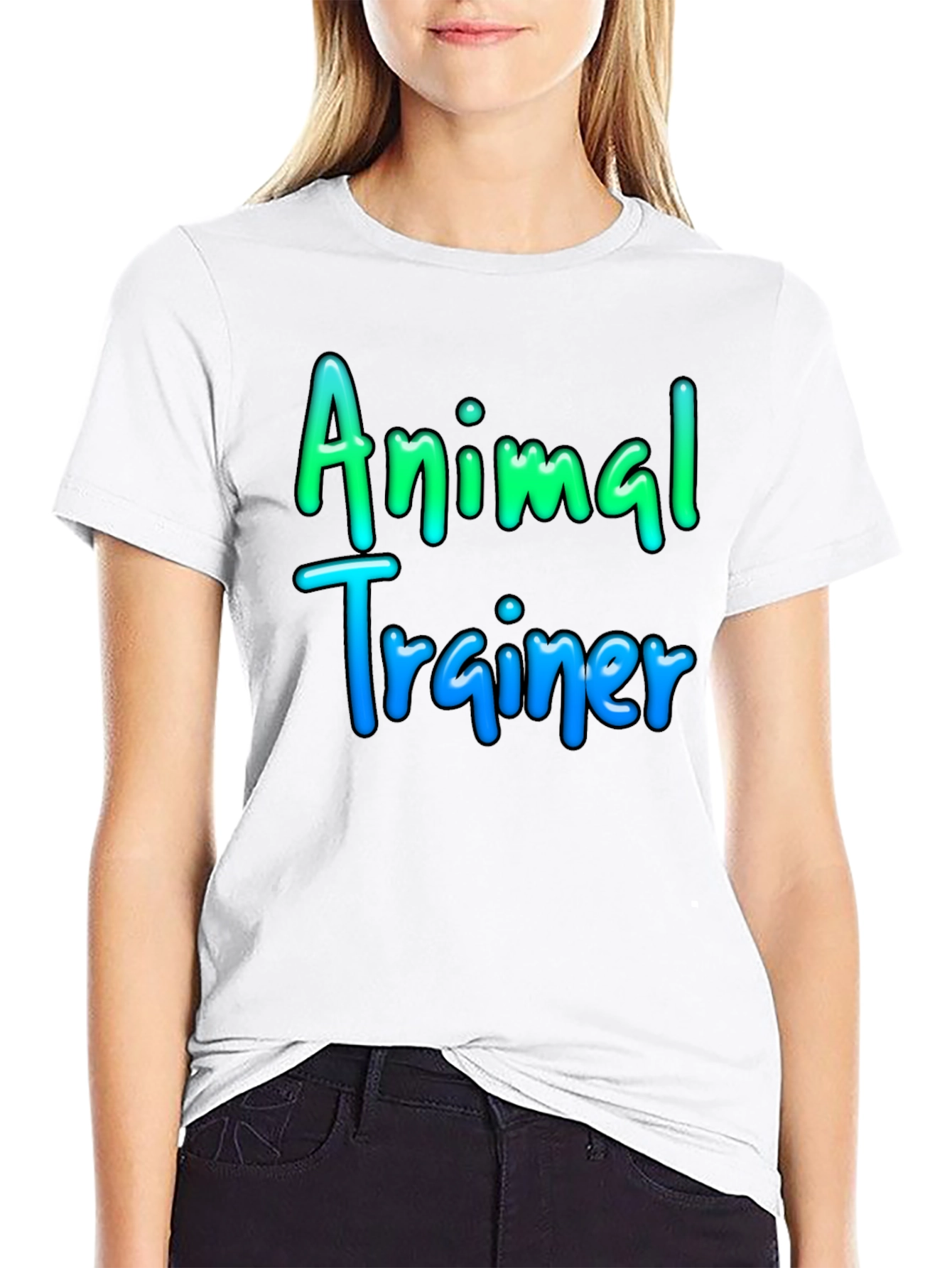 Animal Trainer T-Shirt Black Cotton Tee