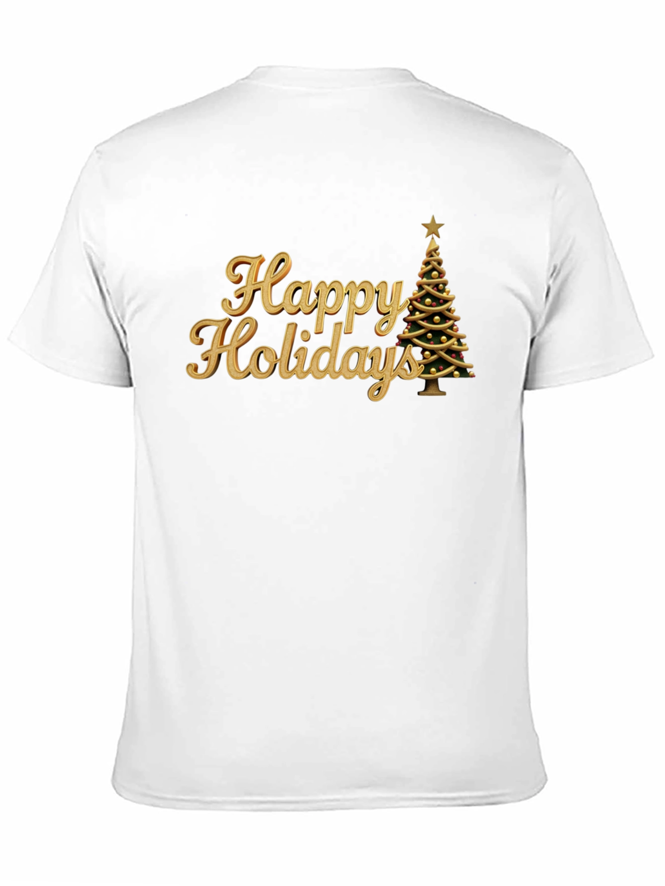 Happy Holidays Christmas Tree Graphic T-Shirt