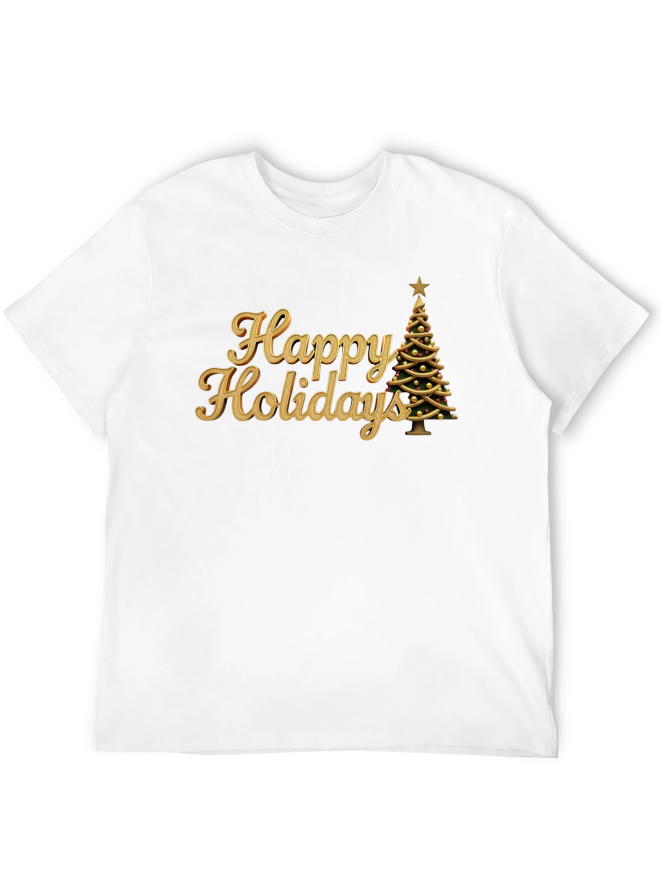 Happy Holidays Christmas Tree Graphic T-Shirt