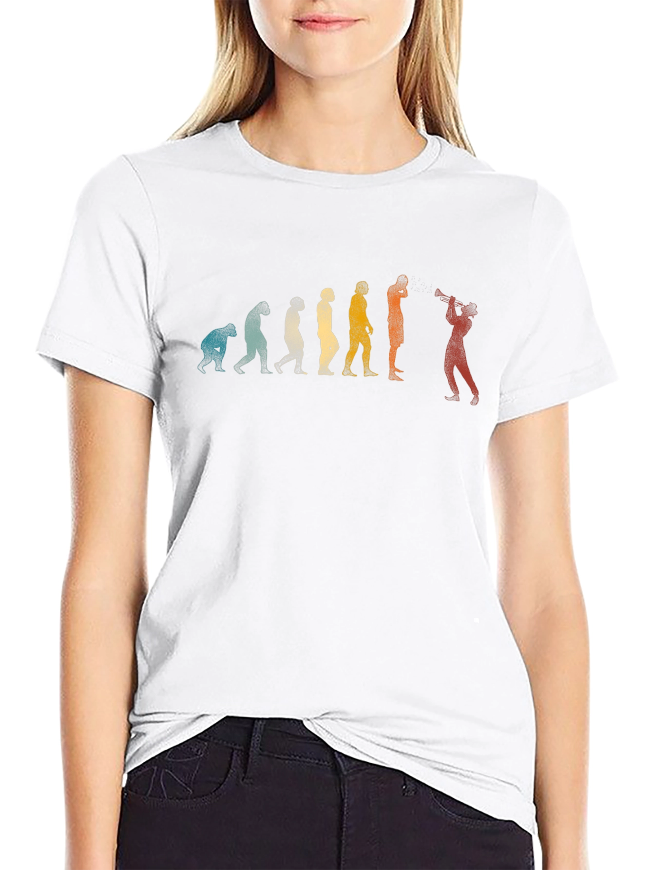 Evolution of Trumpet Player T-Shirt