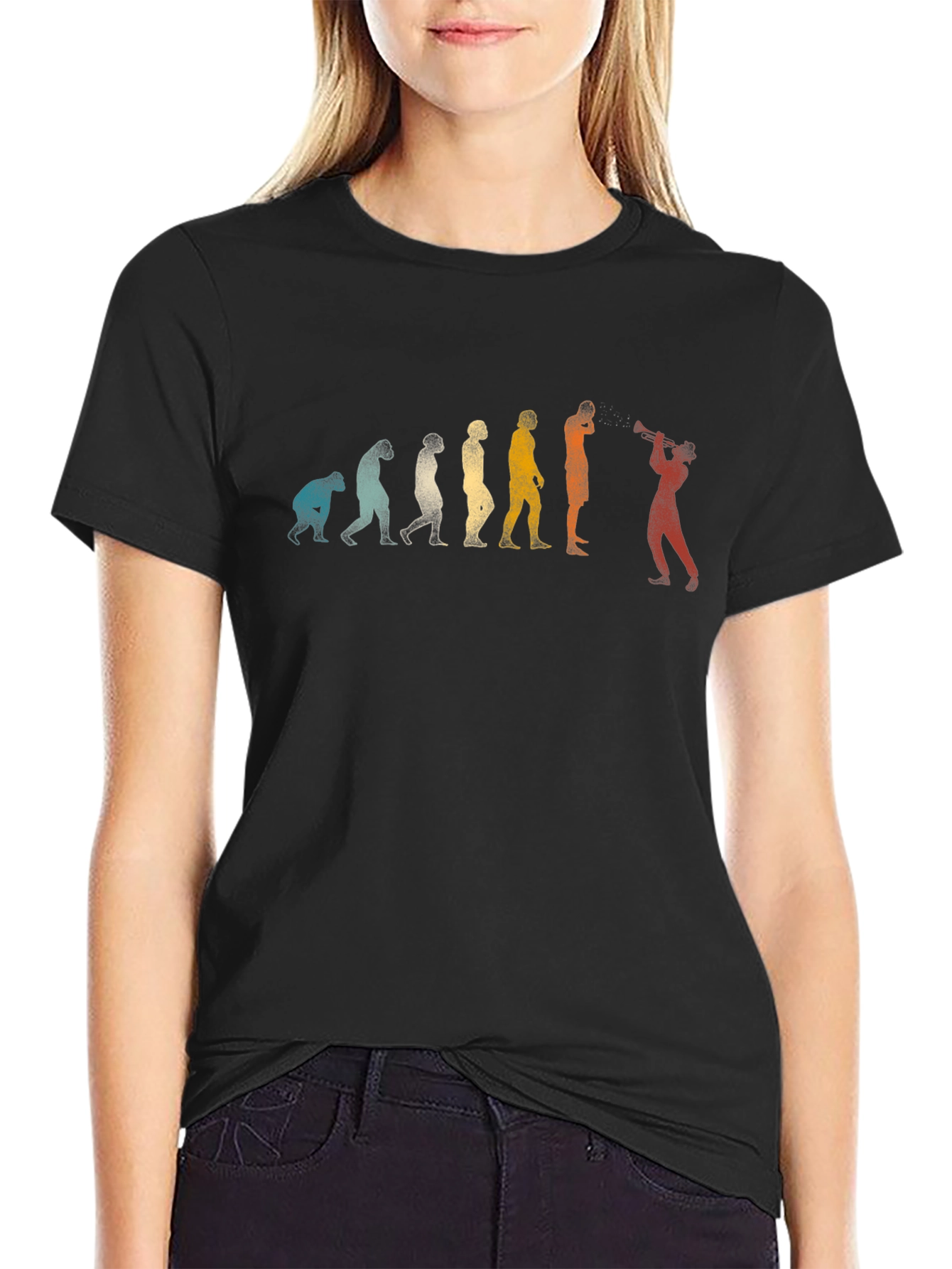 Evolution of Trumpet Player T-Shirt