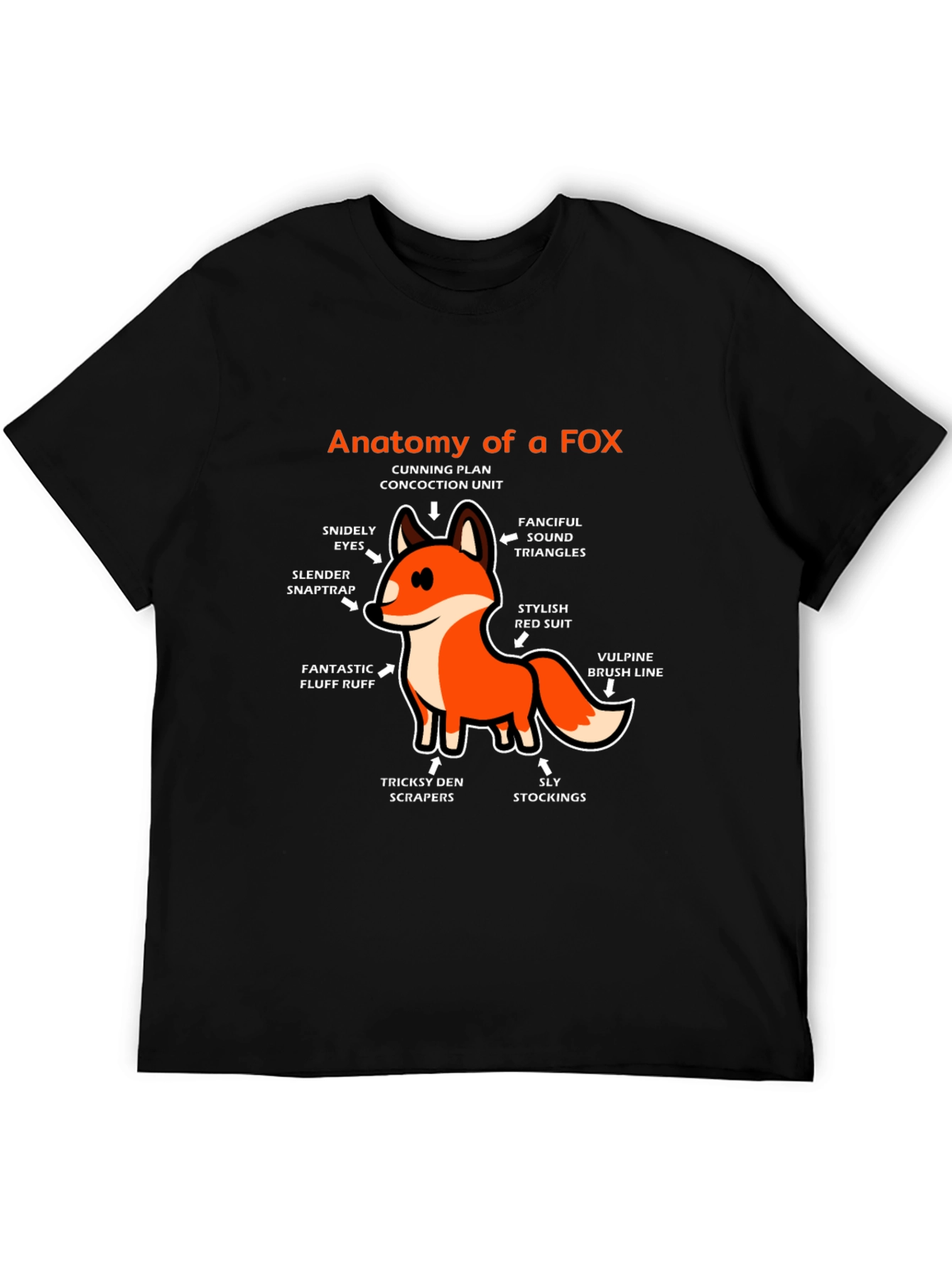 Anatomy of a Fox Graphic T-Shirt