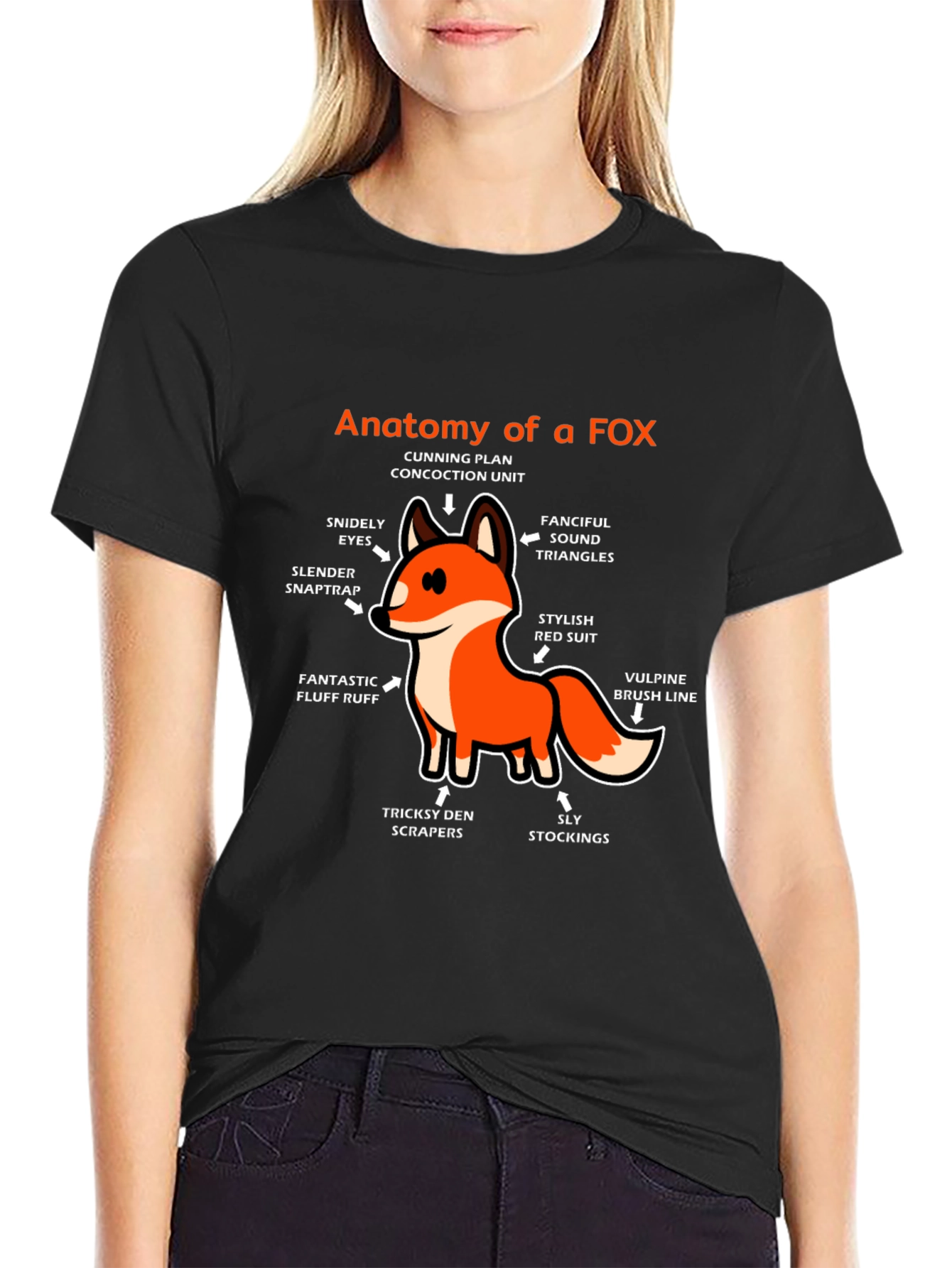 Anatomy of a Fox Graphic T-Shirt