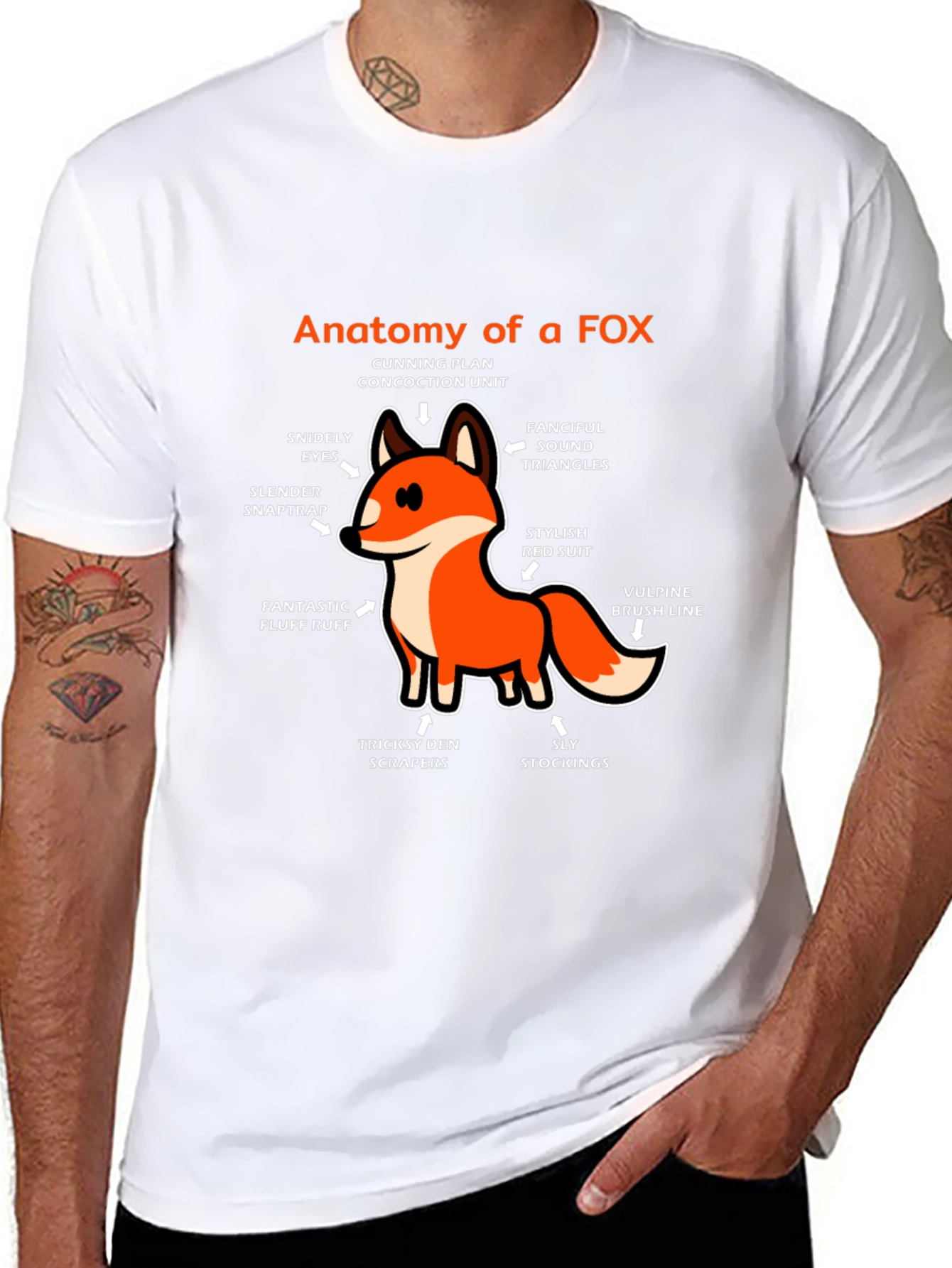 Anatomy of a Fox Graphic T-Shirt