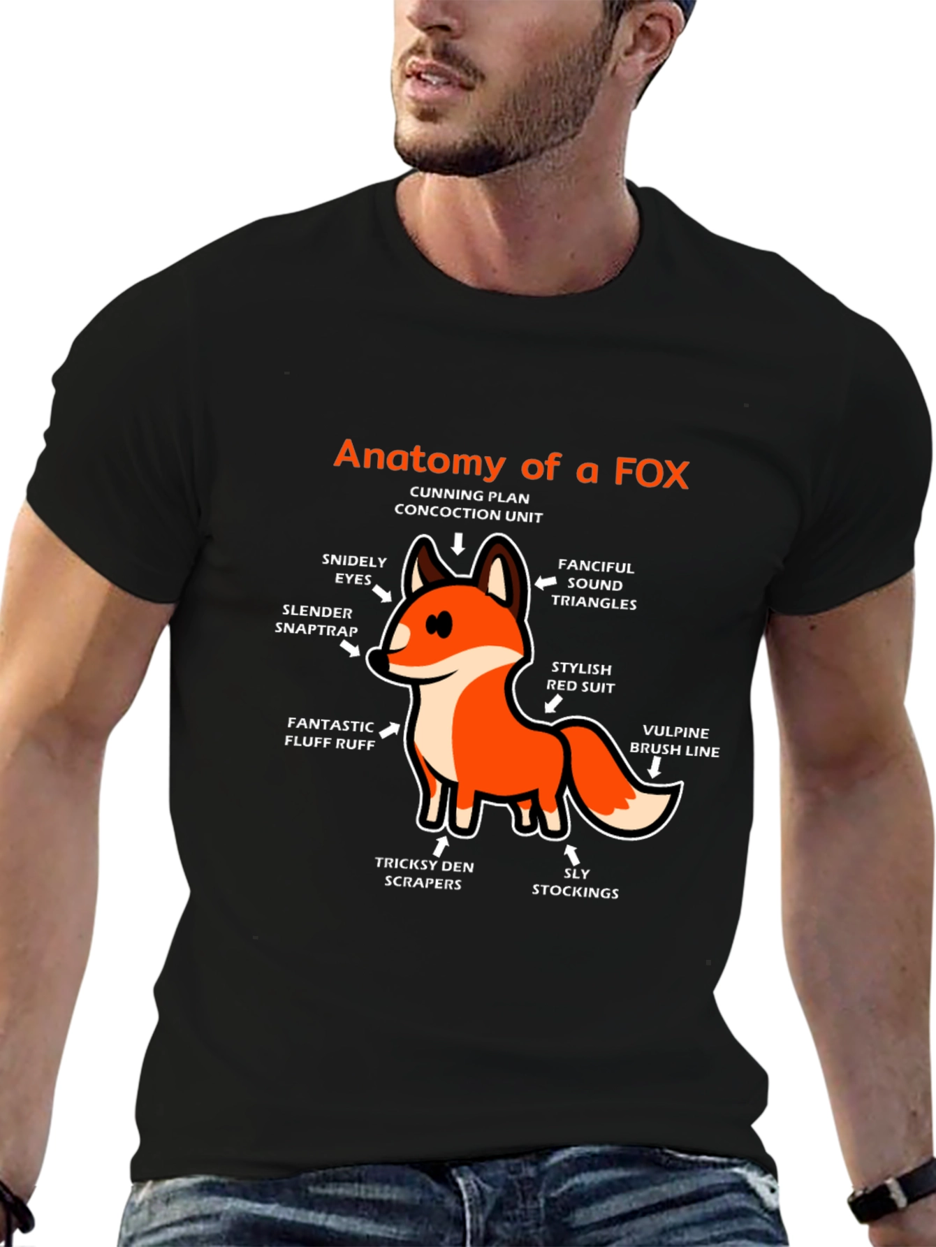 Anatomy of a Fox Graphic T-Shirt