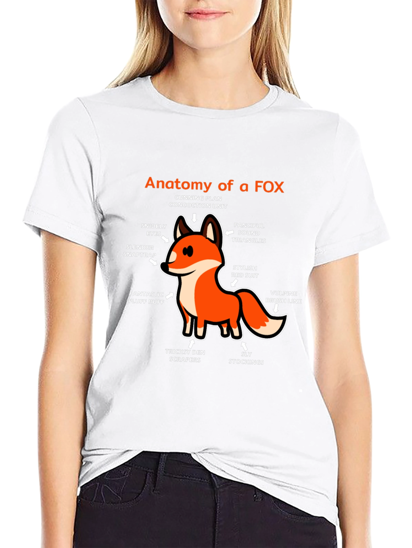 Anatomy of a Fox Graphic T-Shirt