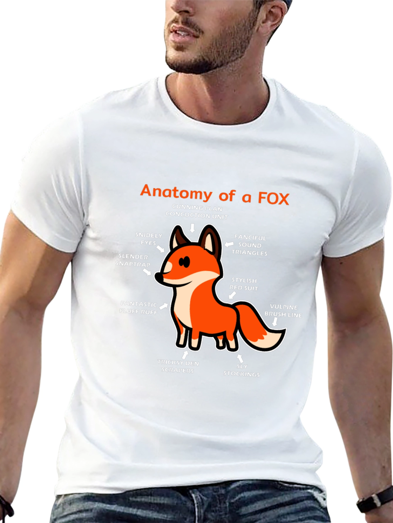 Anatomy of a Fox Graphic T-Shirt