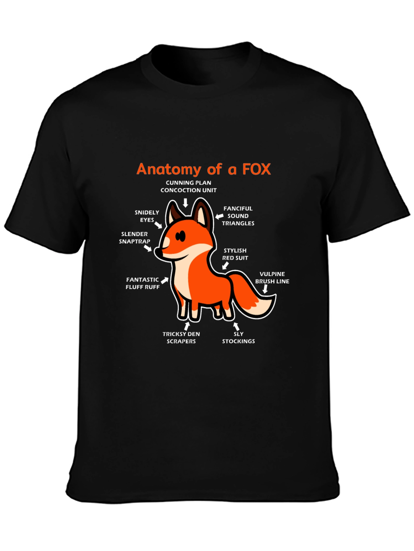 Anatomy of a Fox Graphic T-Shirt