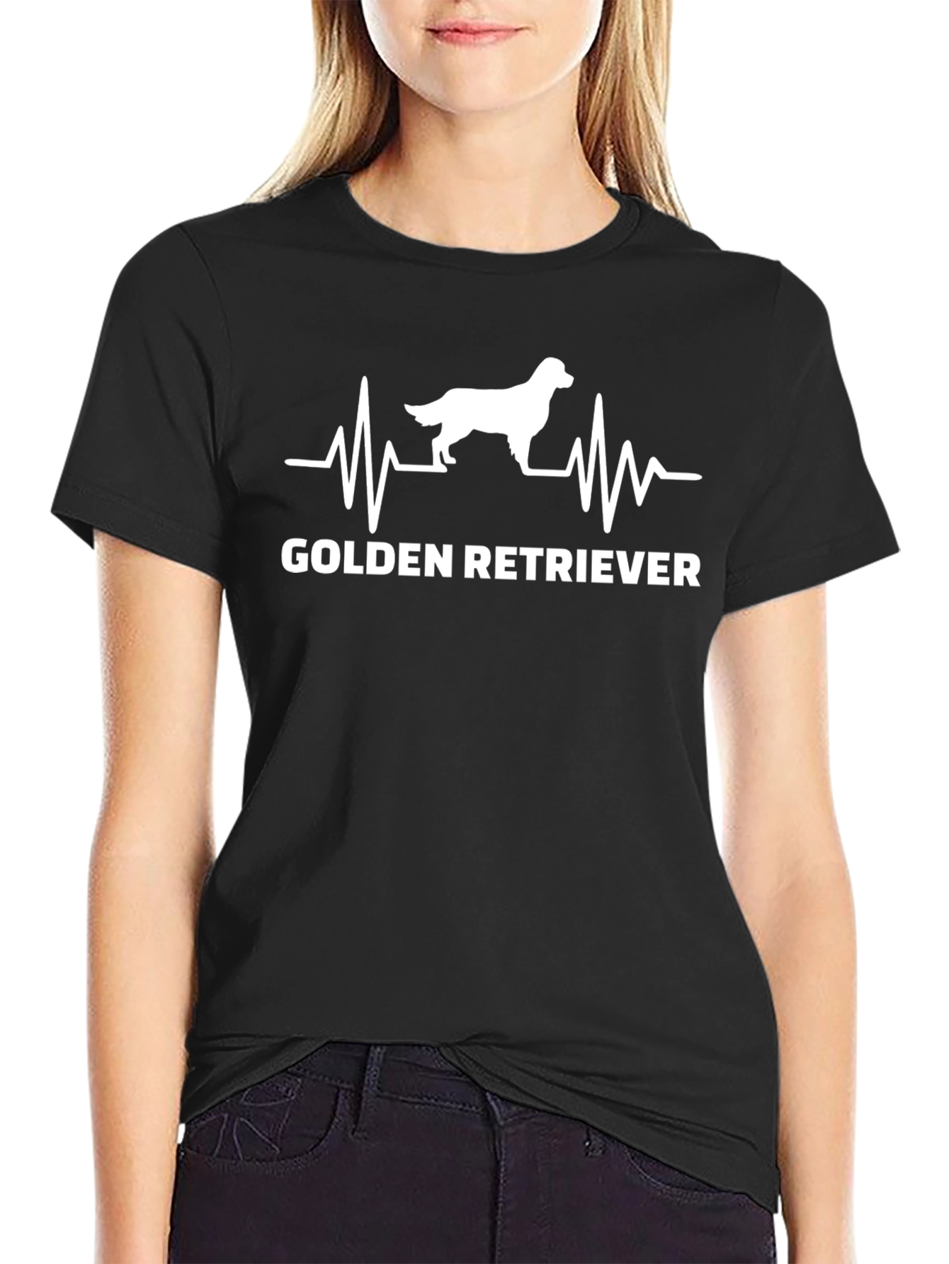 Golden Retriever Heartbeat T-Shirt - Dog Lover Tee