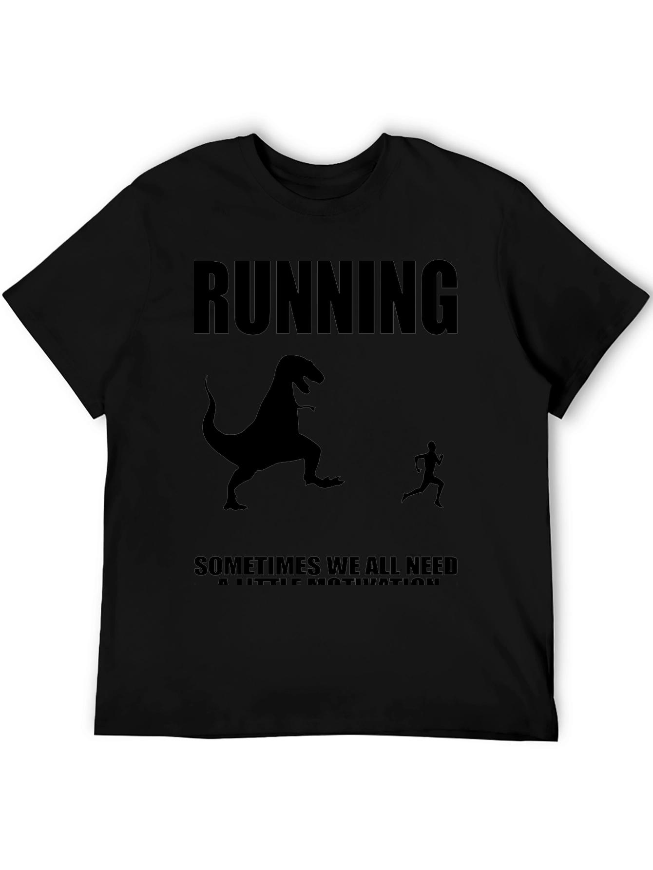 Running Motivation T-Shirt - Dinosaur Chase Graphic Tee