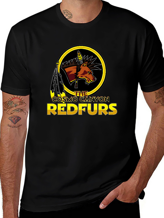 Cosmo Canyon Redfurs T-Shirt - Graphic Tee - Black Cotton Blend