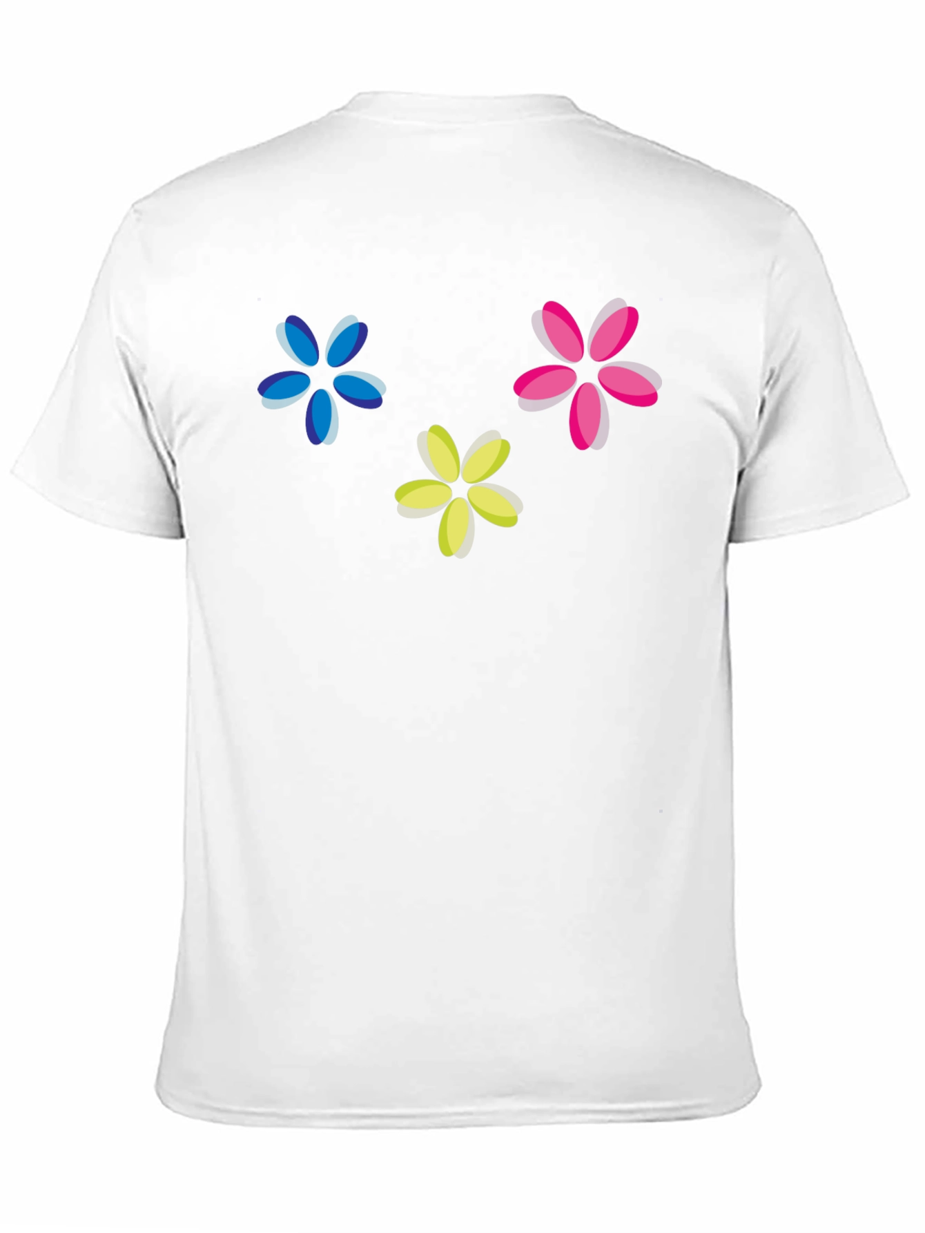 Floral Print Crew Neck T-Shirt - Black