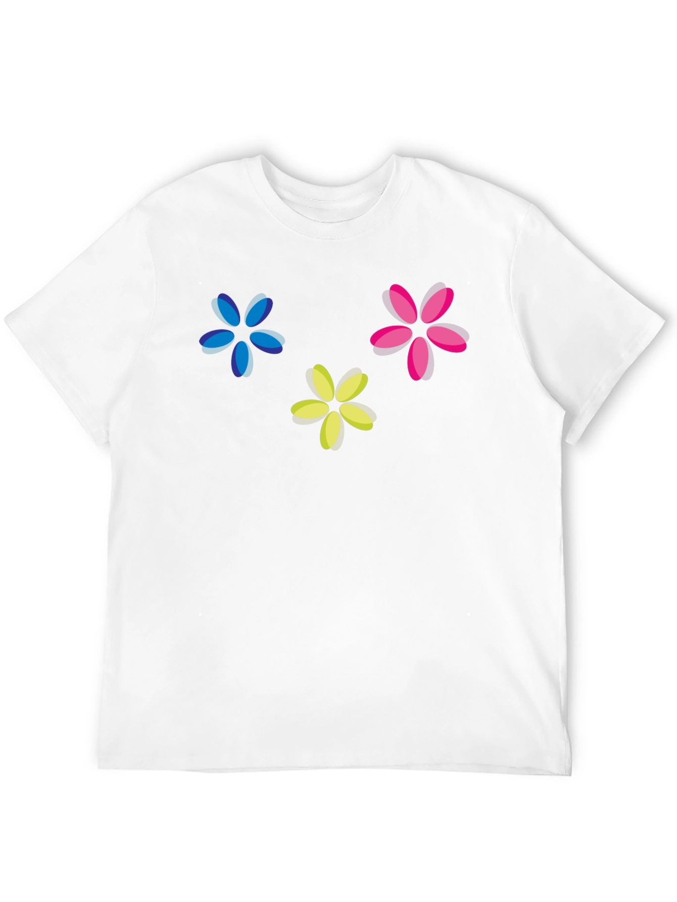 Floral Print Crew Neck T-Shirt - Black