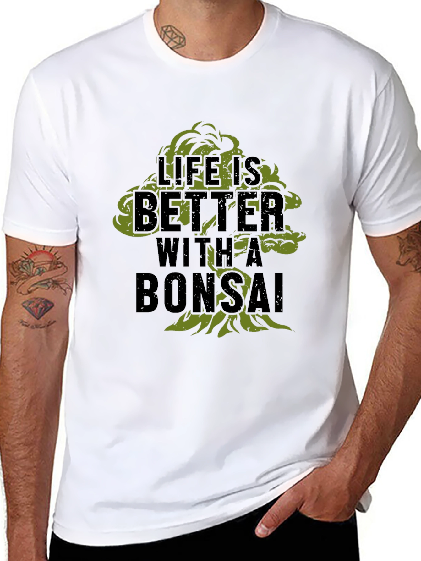 Life is Better with a Bonsai Black T-Shirt
