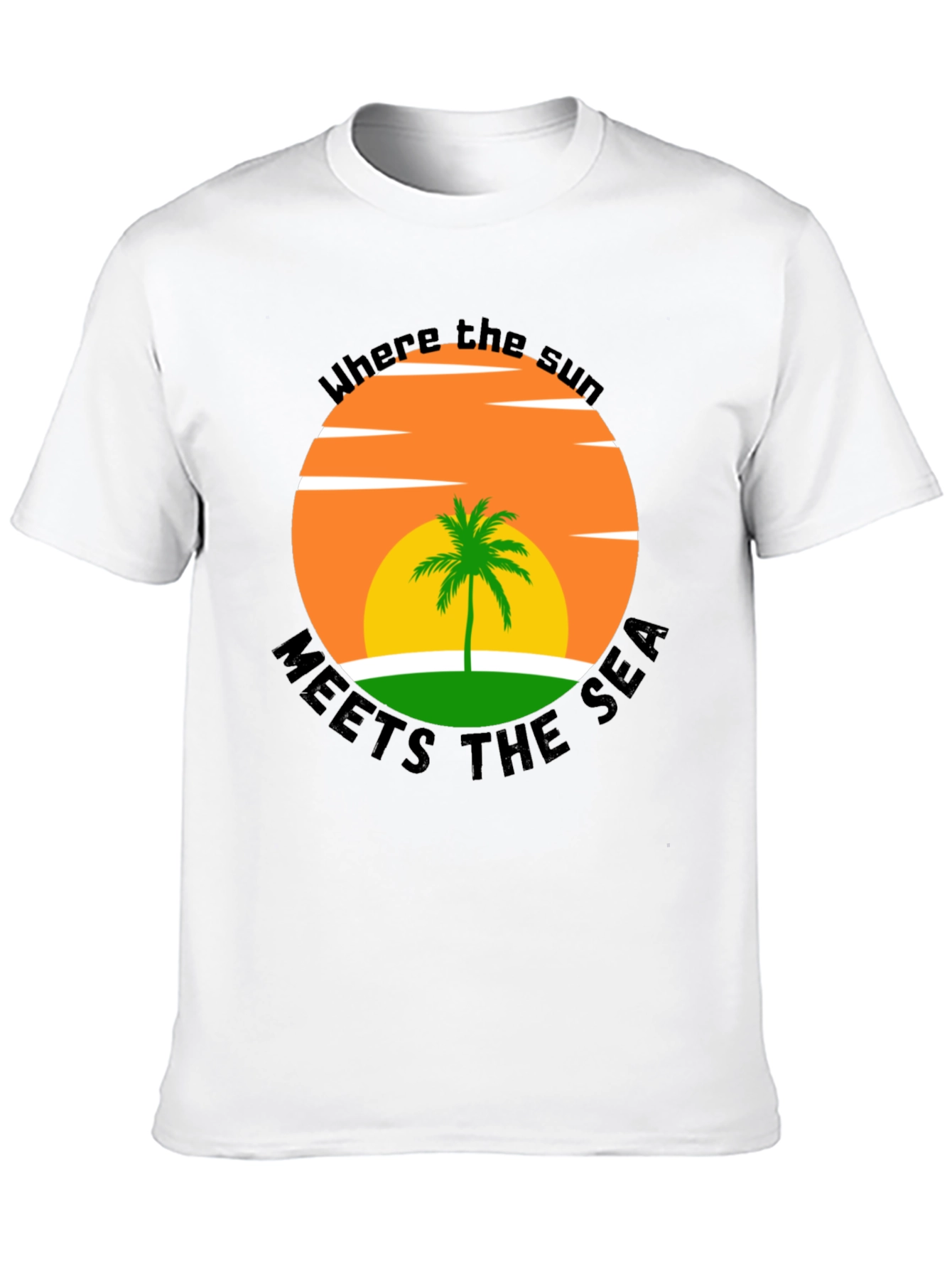 Tropical Sunset T-Shirt: Where the Sun Meets the Sea
