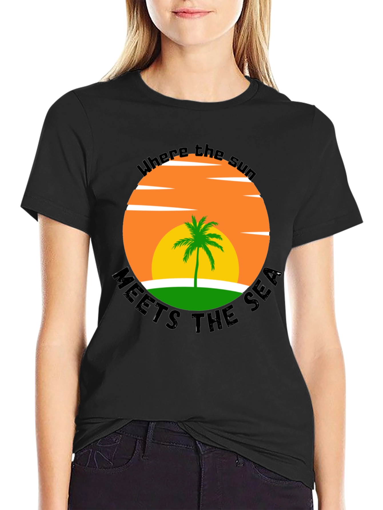 Tropical Sunset T-Shirt: Where the Sun Meets the Sea