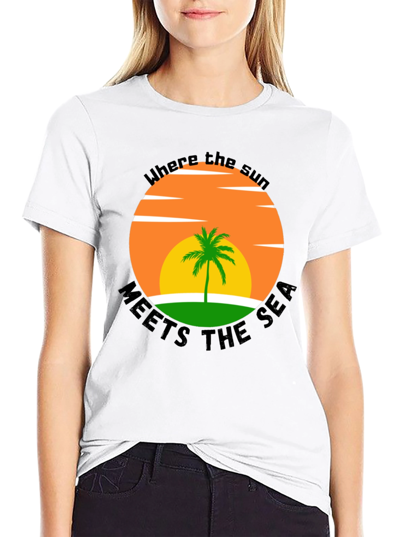 Tropical Sunset T-Shirt: Where the Sun Meets the Sea