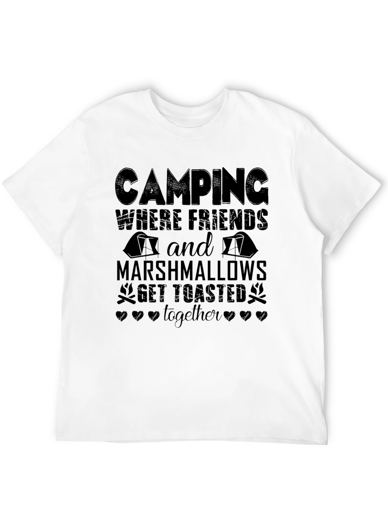 Camping Friends Marshmallows Mens T-Shirt