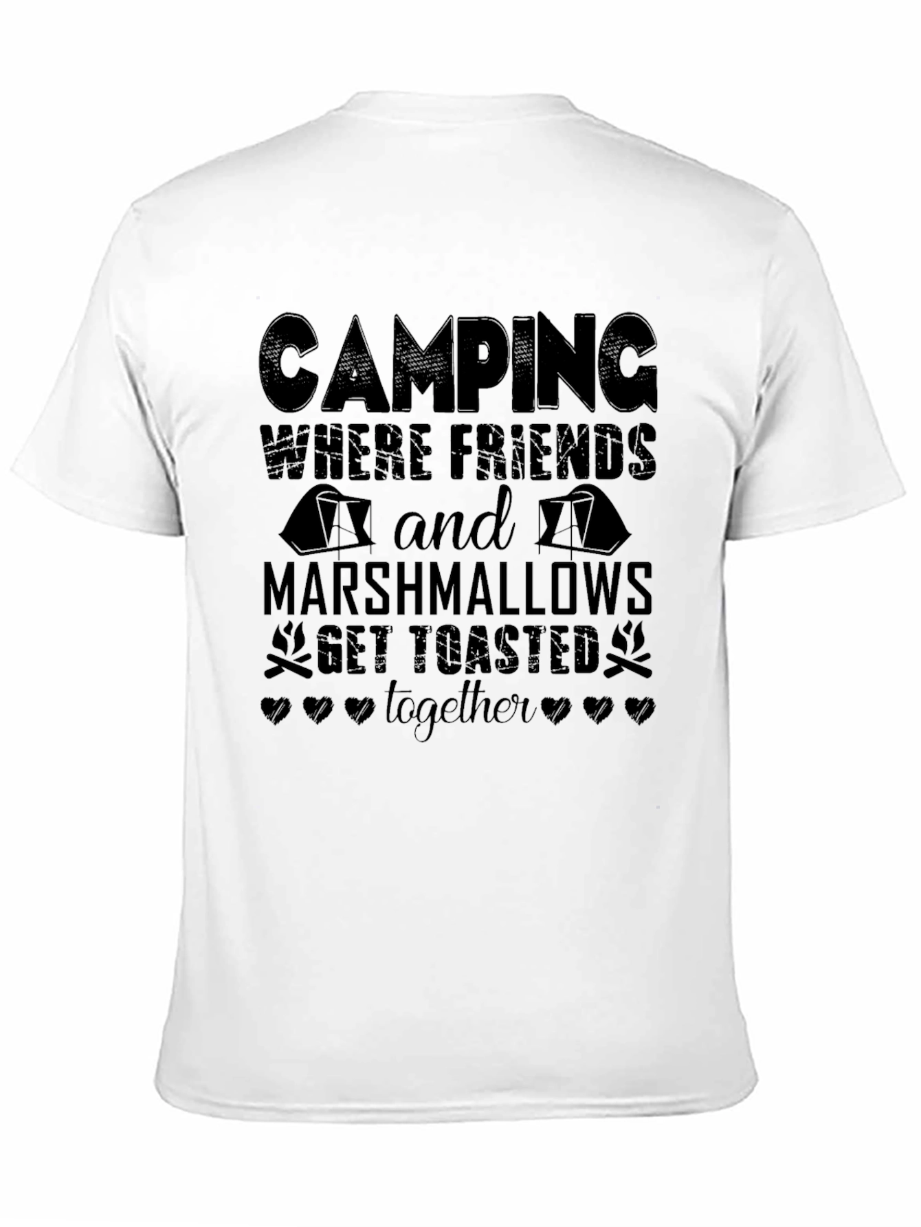 Camping Friends Marshmallows Mens T-Shirt