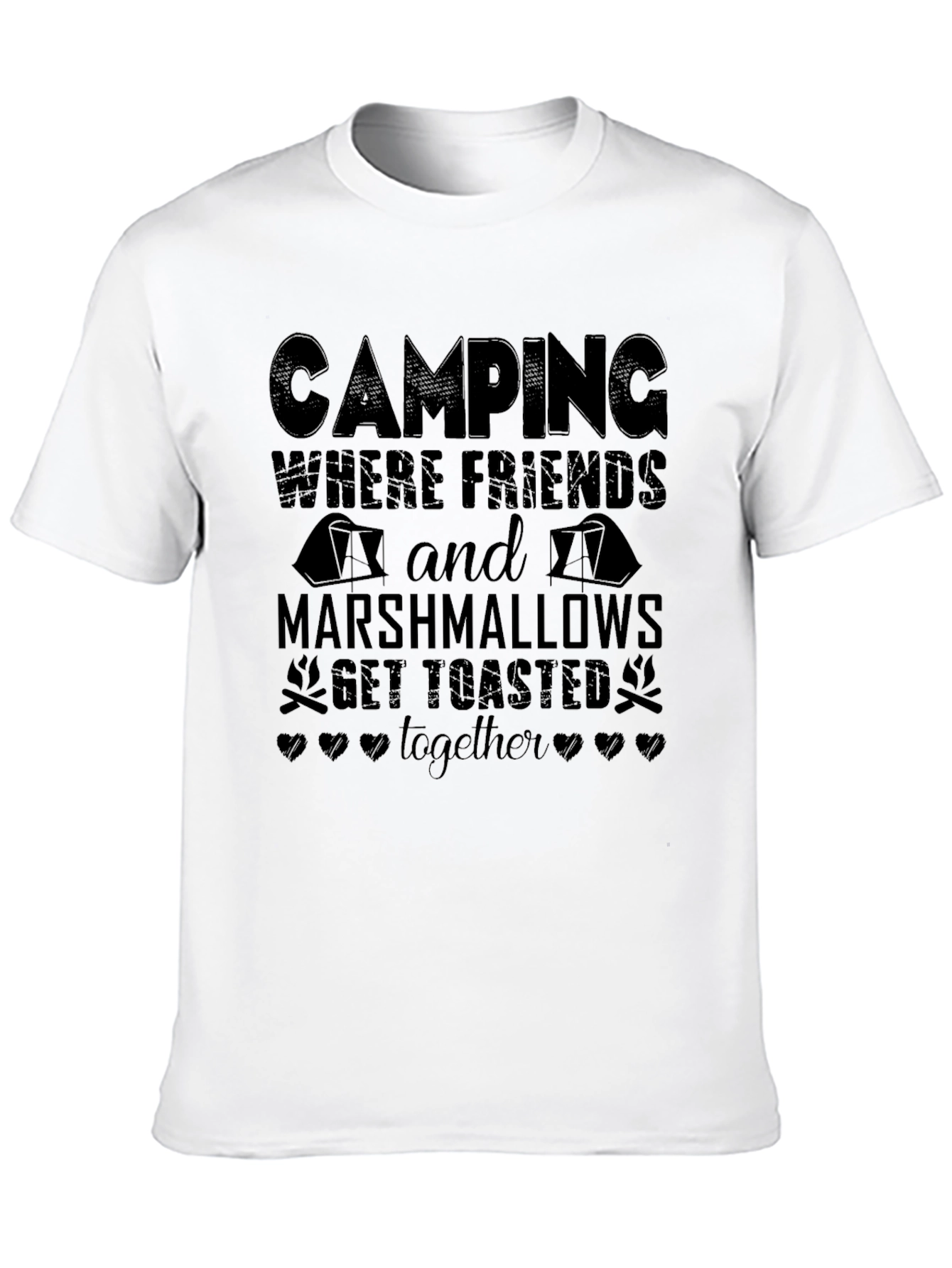 Camping Friends Marshmallows Mens T-Shirt