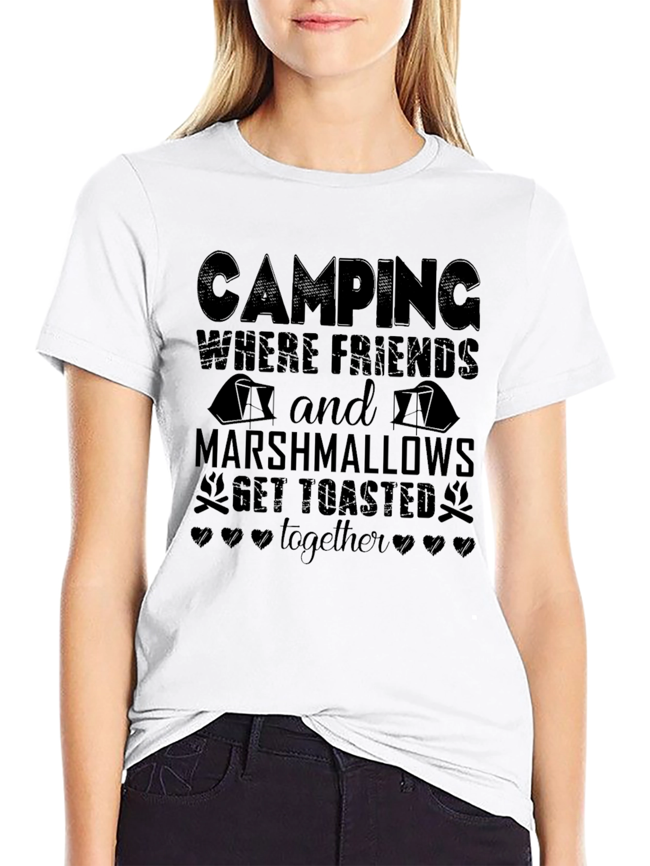 Camping Friends Marshmallows Mens T-Shirt