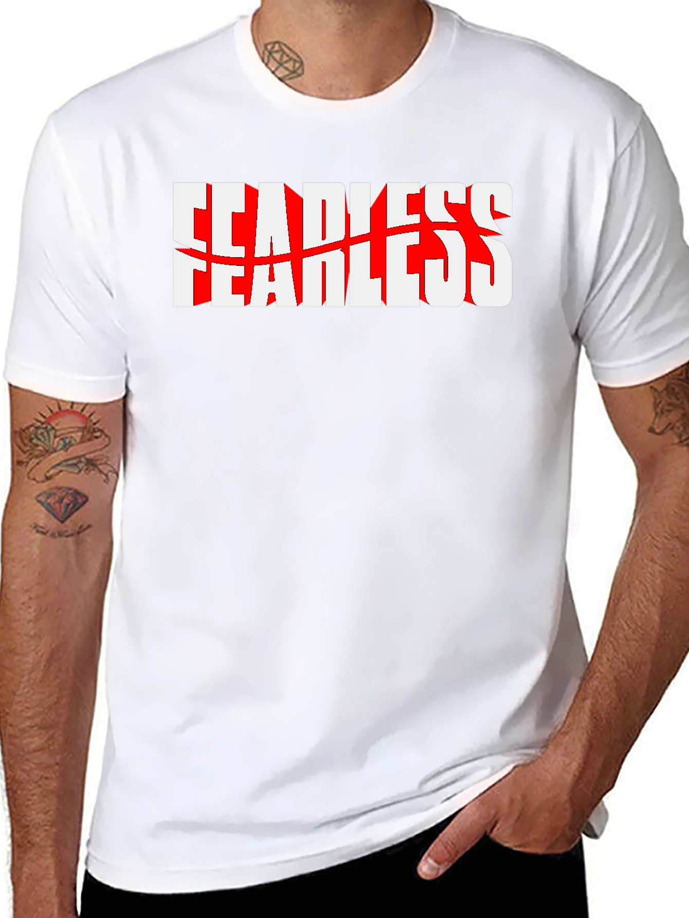 Fearless Graphic Print Black T-Shirt