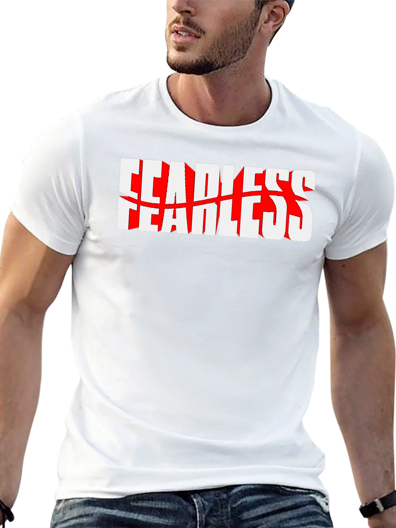 Fearless Graphic Print Black T-Shirt