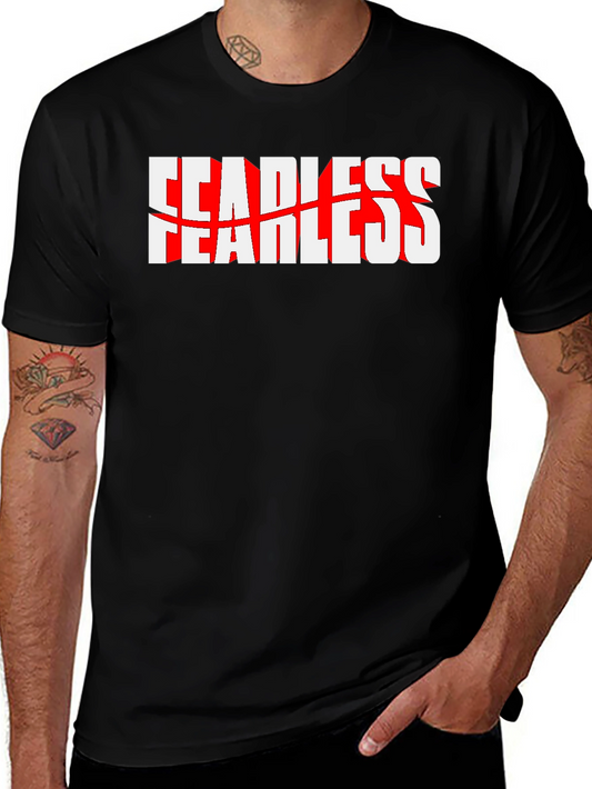 Fearless Graphic Print Black T-Shirt