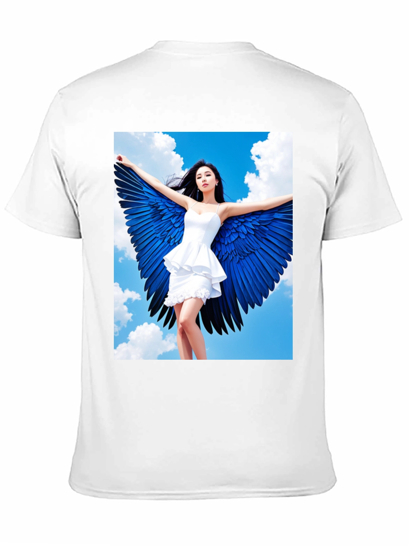 Angel Wings Graphic T-Shirt - Stylish Black Tee