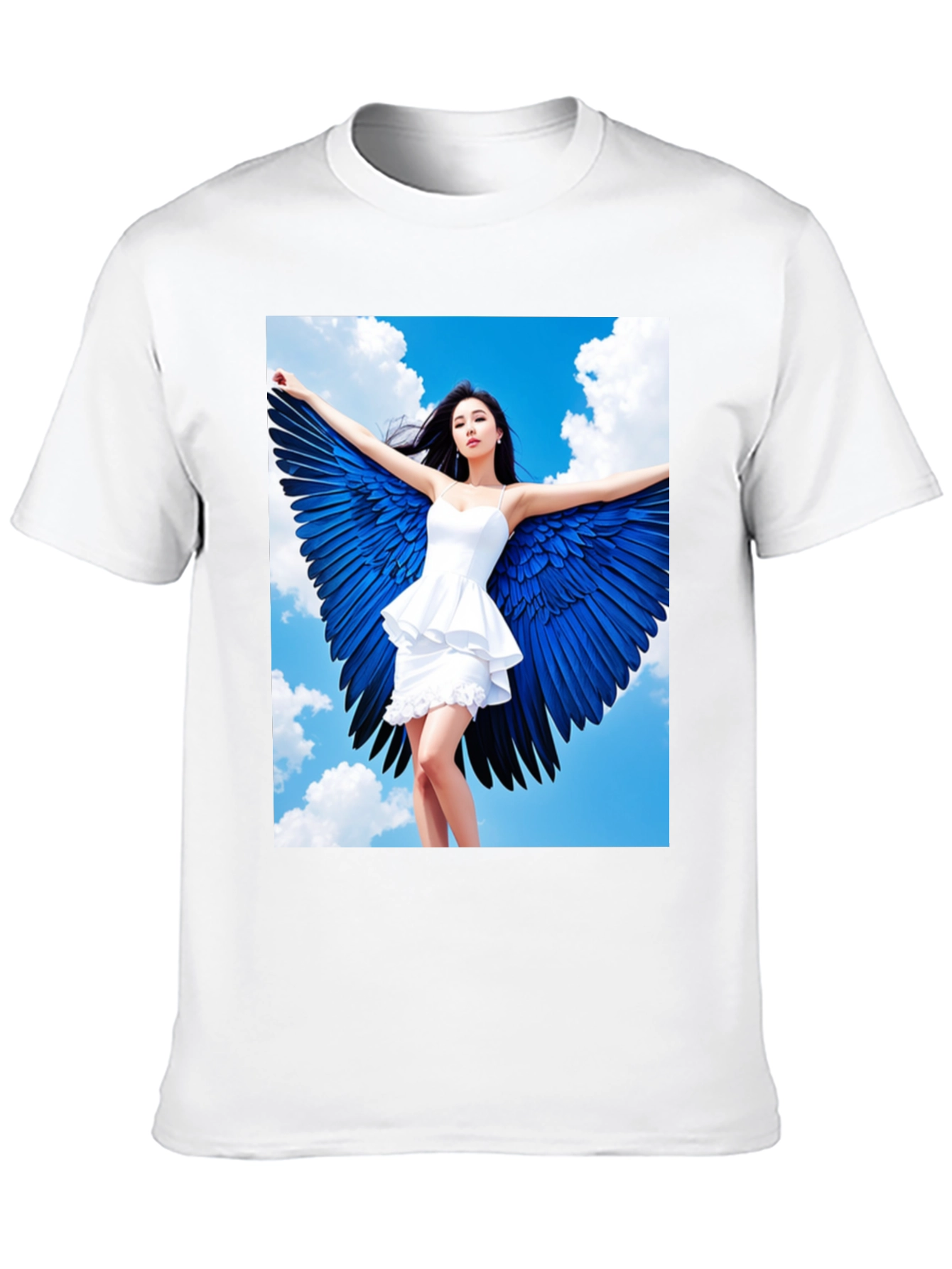 Angel Wings Graphic T-Shirt - Stylish Black Tee