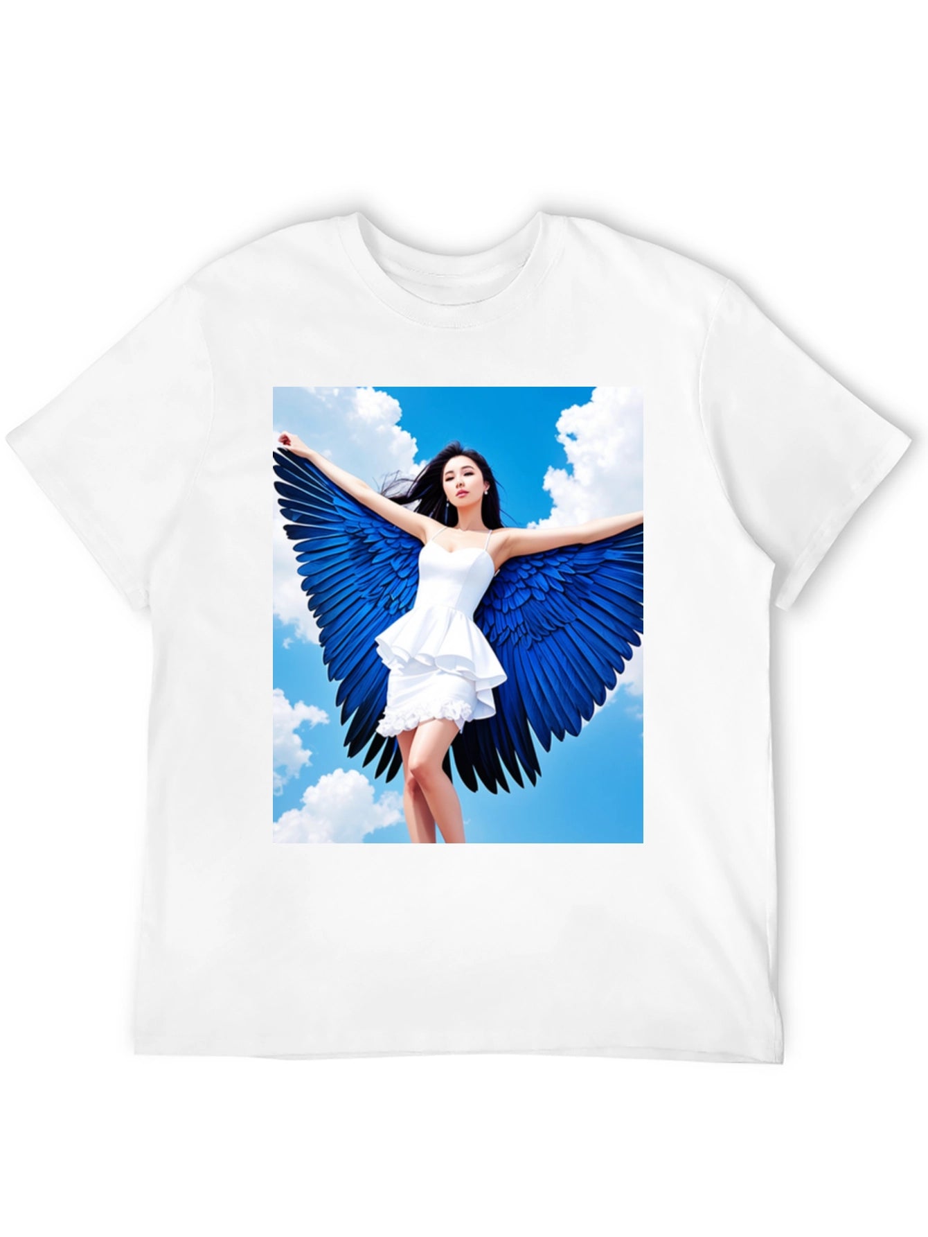 Angel Wings Graphic T-Shirt - Stylish Black Tee