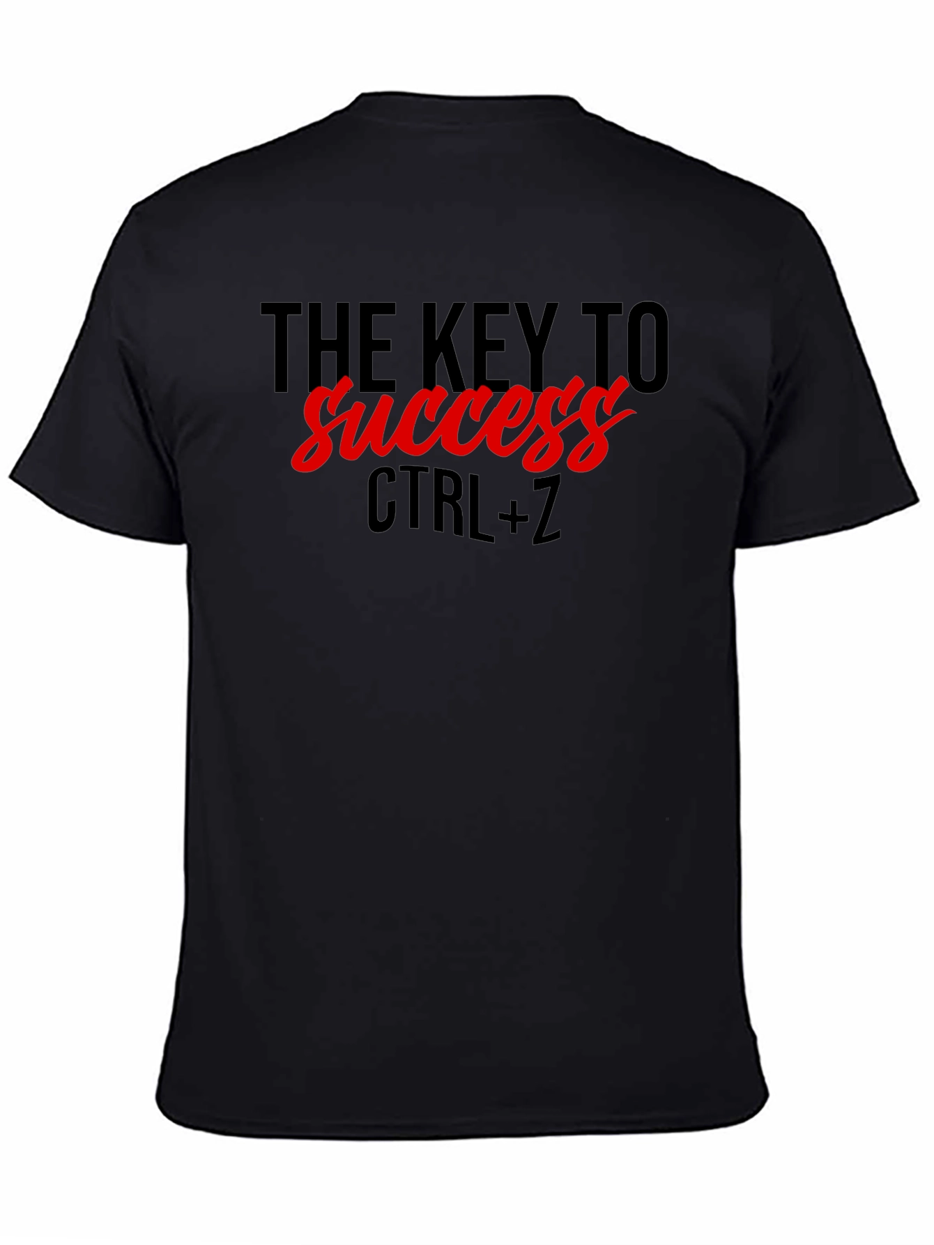 The Key to Success CTRL+Z Mens Black T-Shirt