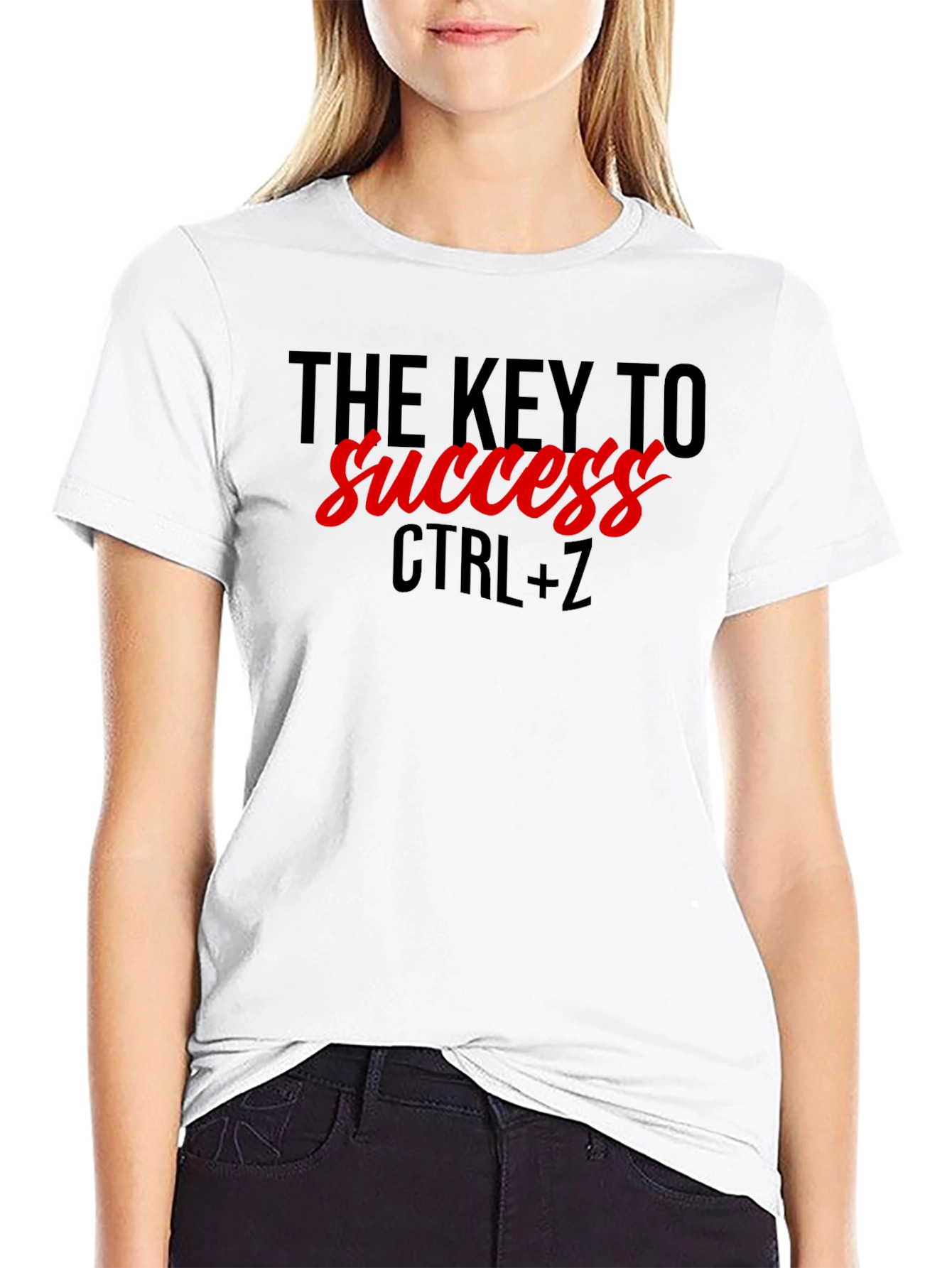 The Key to Success CTRL+Z Mens Black T-Shirt
