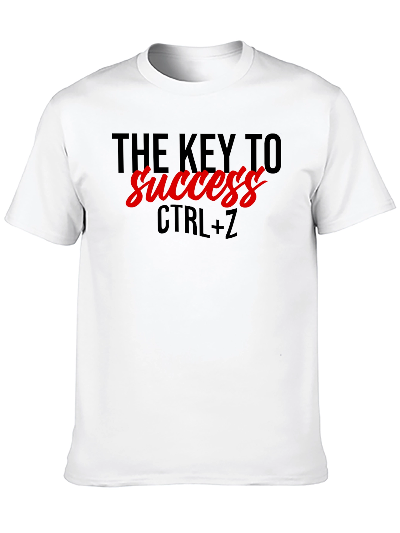The Key to Success CTRL+Z Mens Black T-Shirt