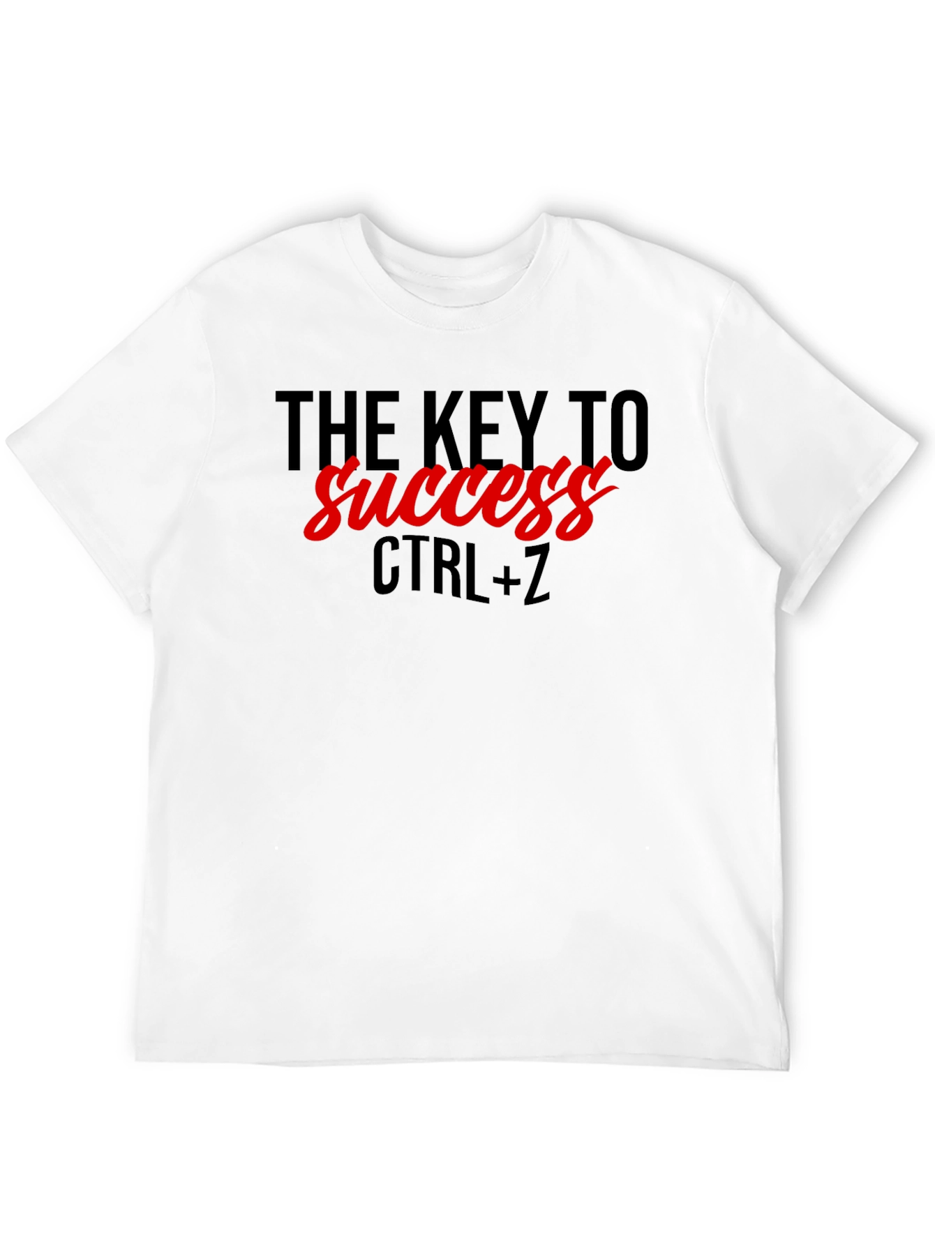 The Key to Success CTRL+Z Mens Black T-Shirt