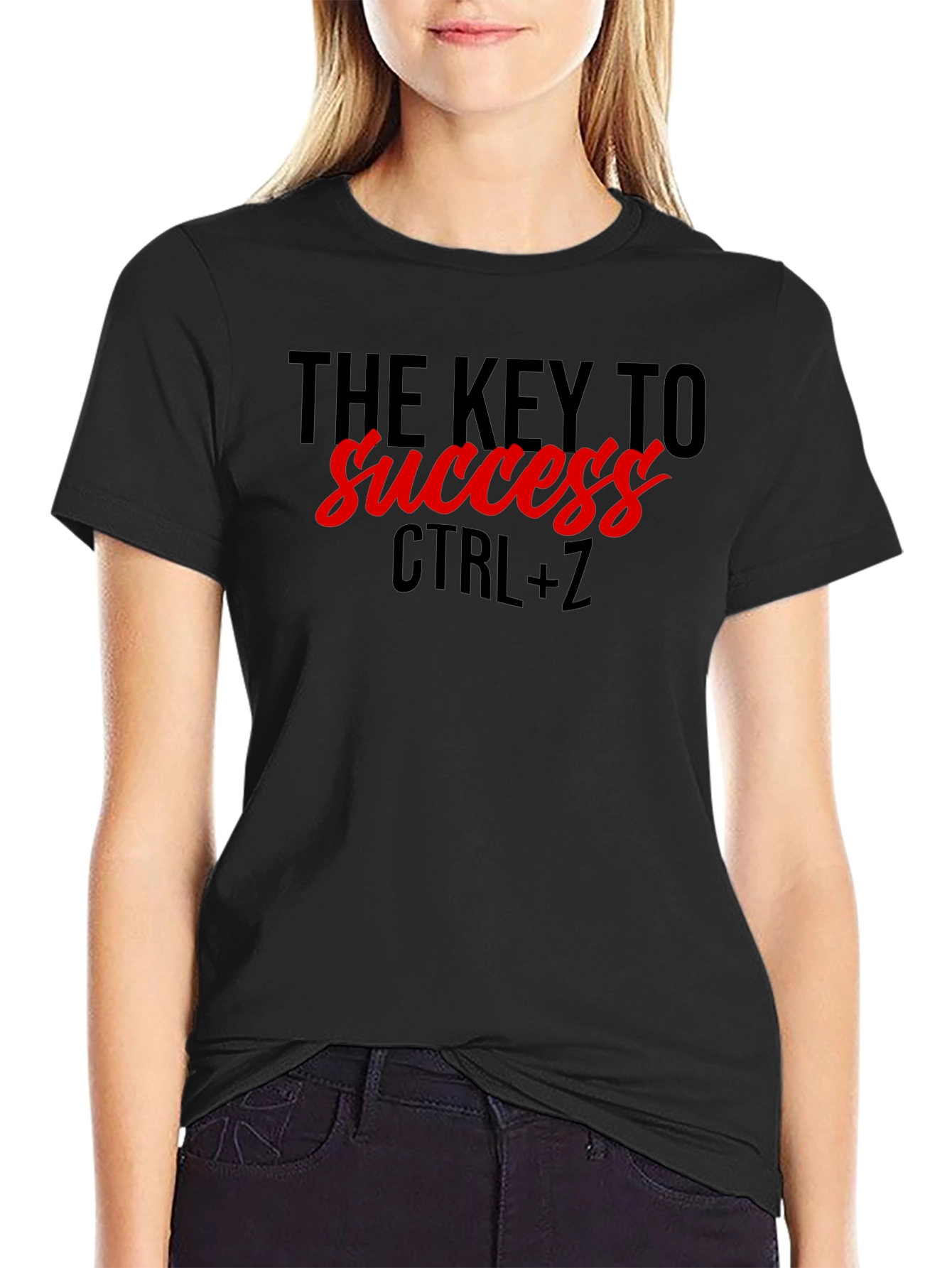 The Key to Success CTRL+Z Mens Black T-Shirt