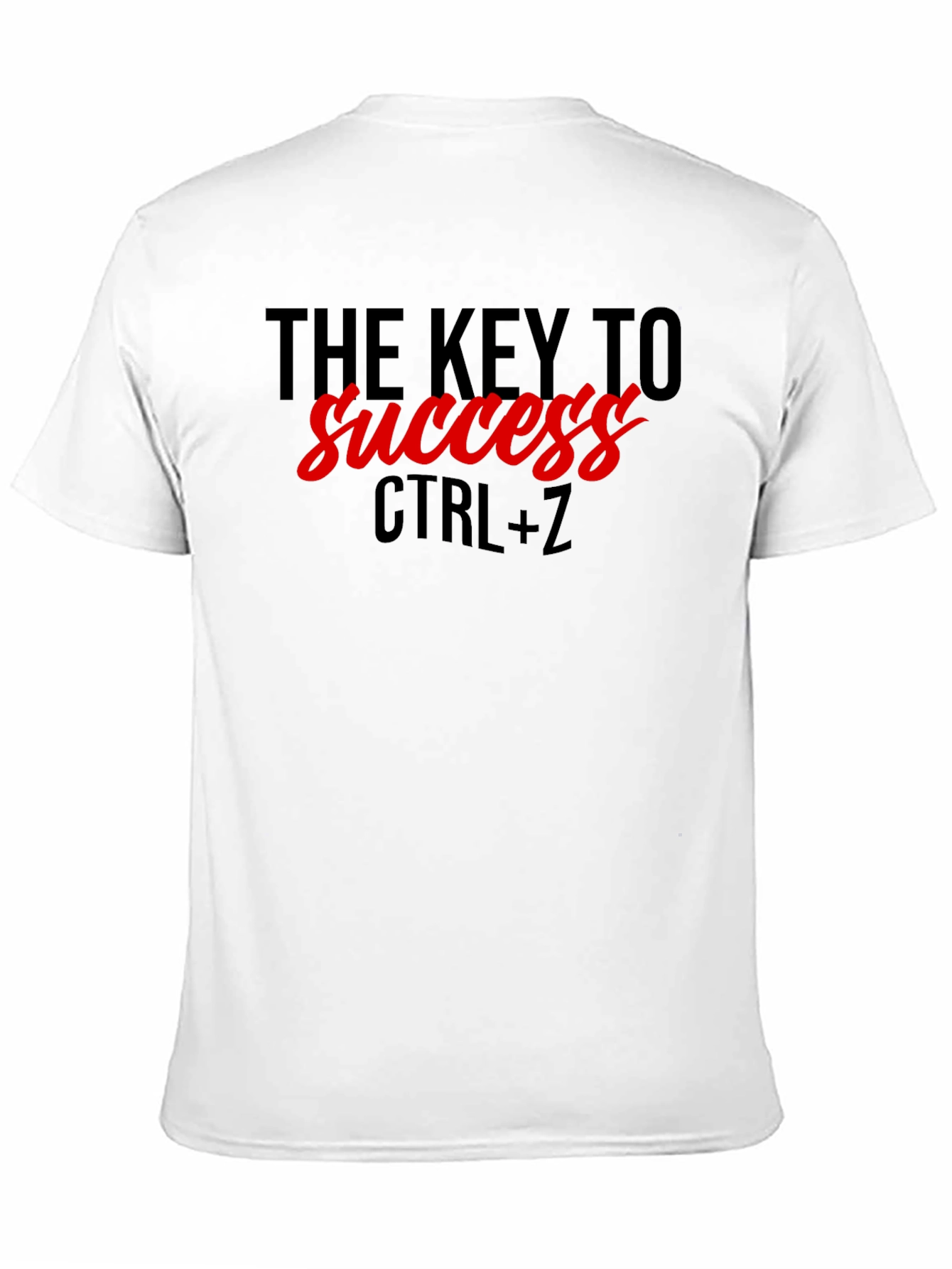 The Key to Success CTRL+Z Mens Black T-Shirt