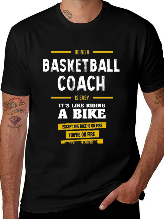 Basketball Coach Funny T-Shirt - On Fire