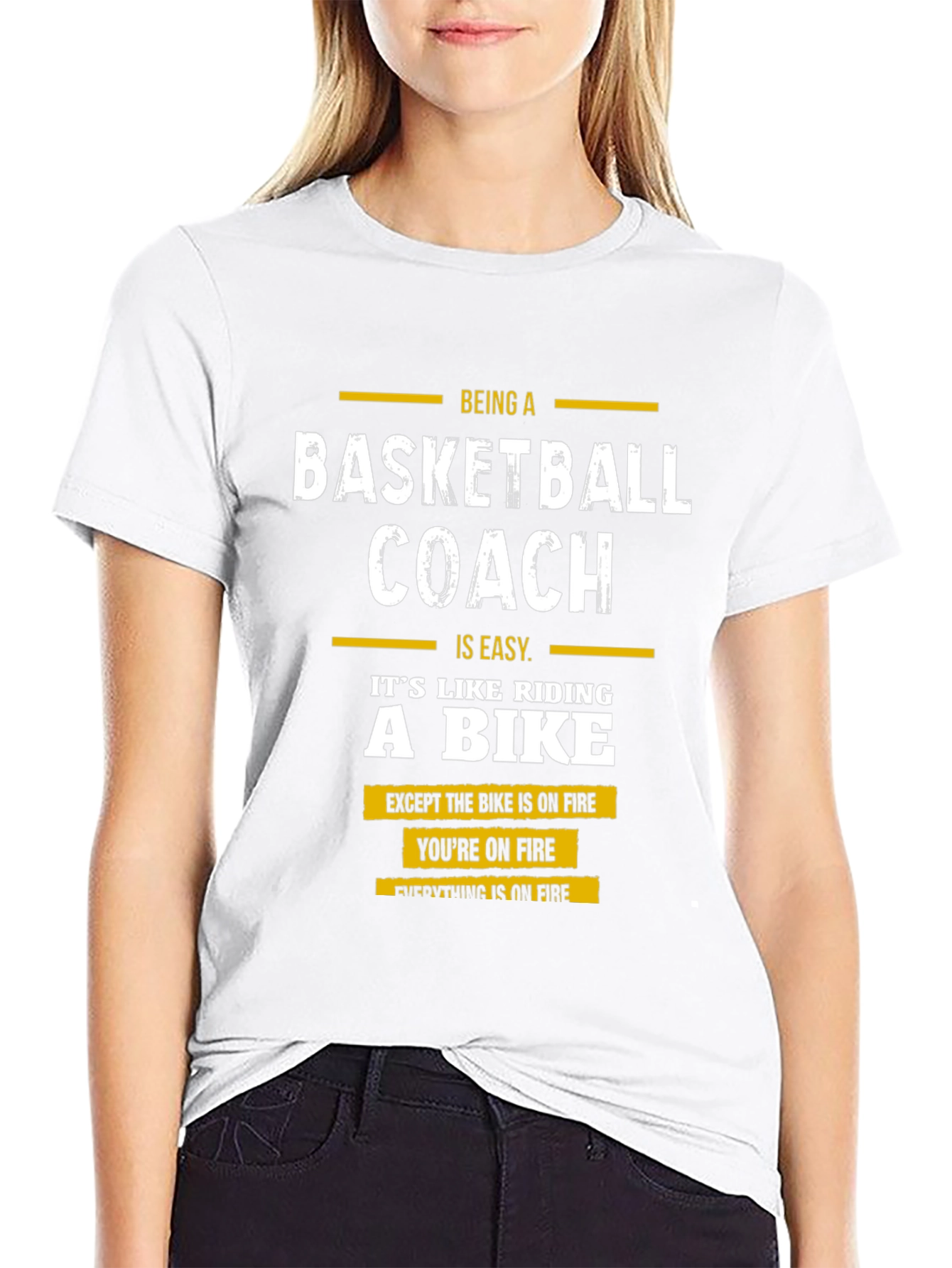 Basketball Coach Funny T-Shirt - On Fire
