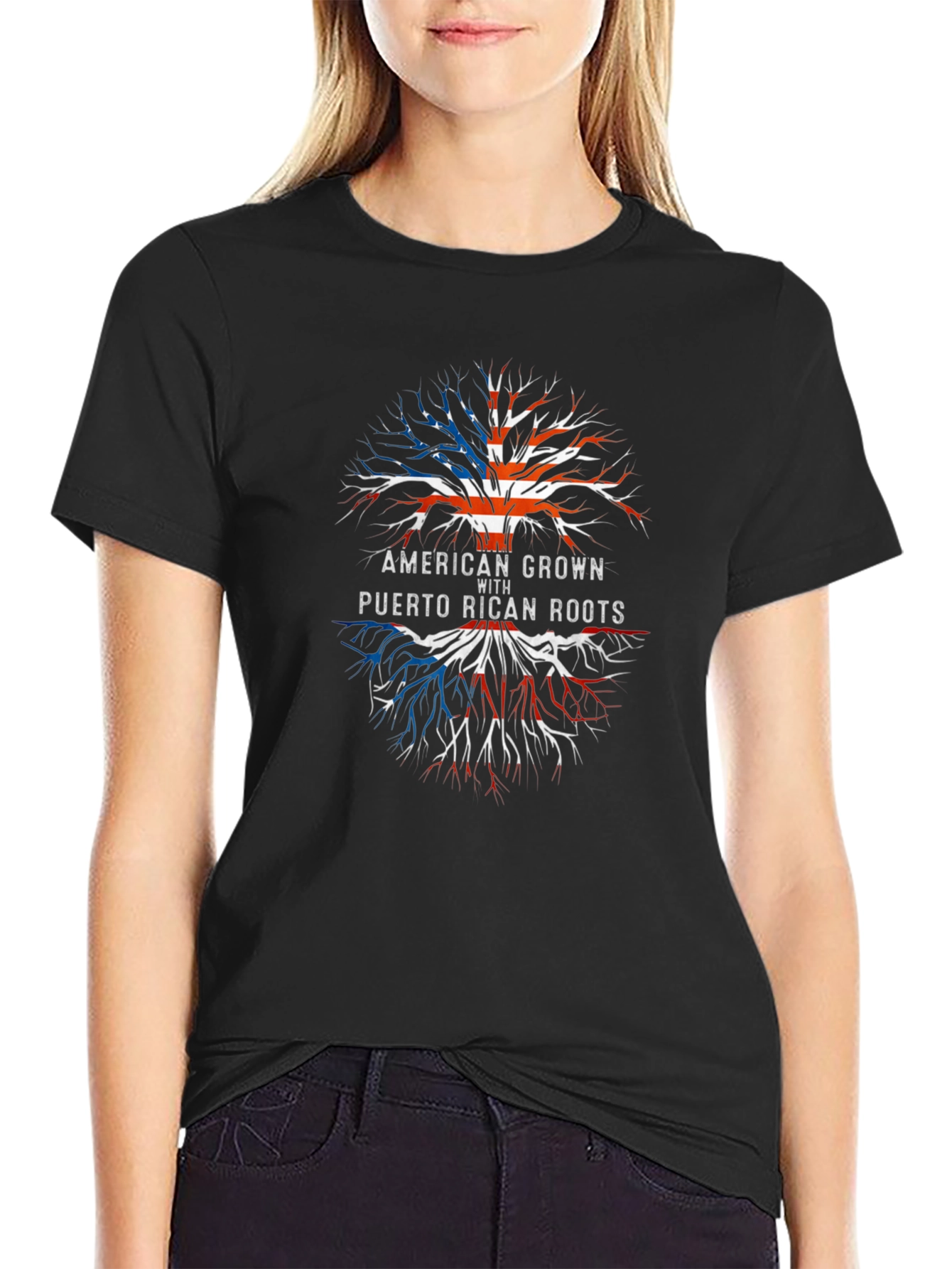 American Grown Puerto Rican Roots T-Shirt