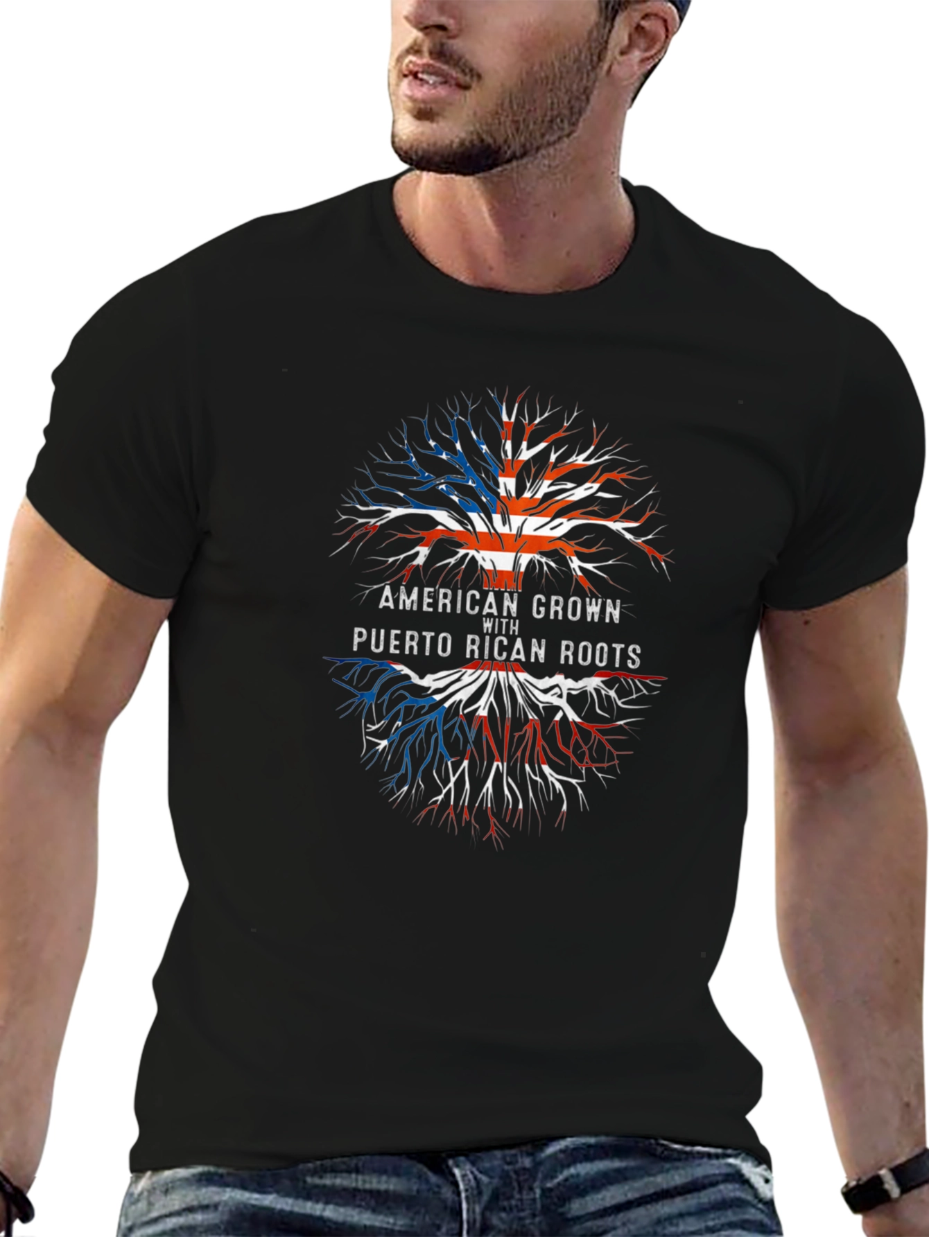 American Grown Puerto Rican Roots T-Shirt