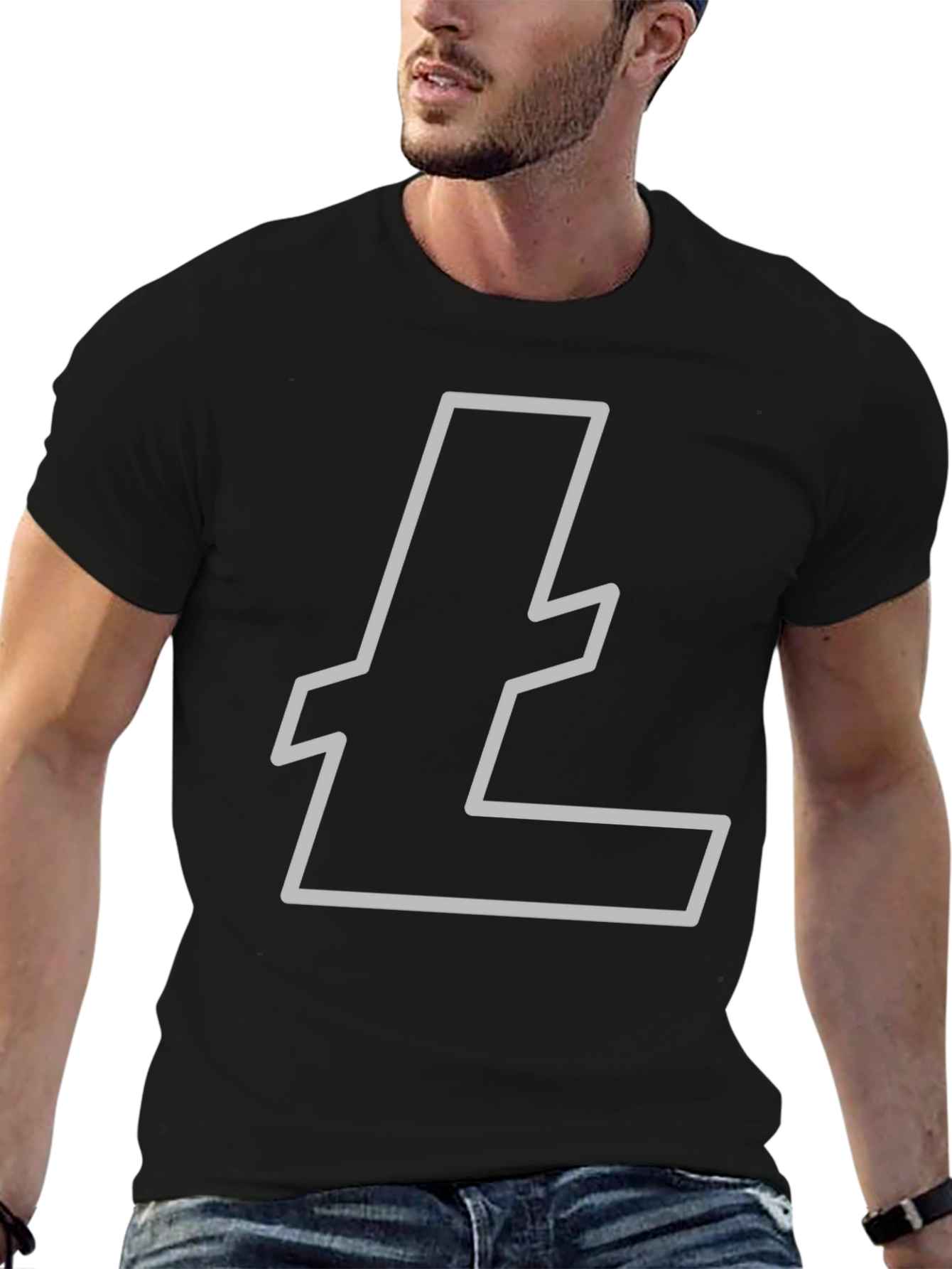 Litecoin Logo Black T-Shirt Crypto Tee
