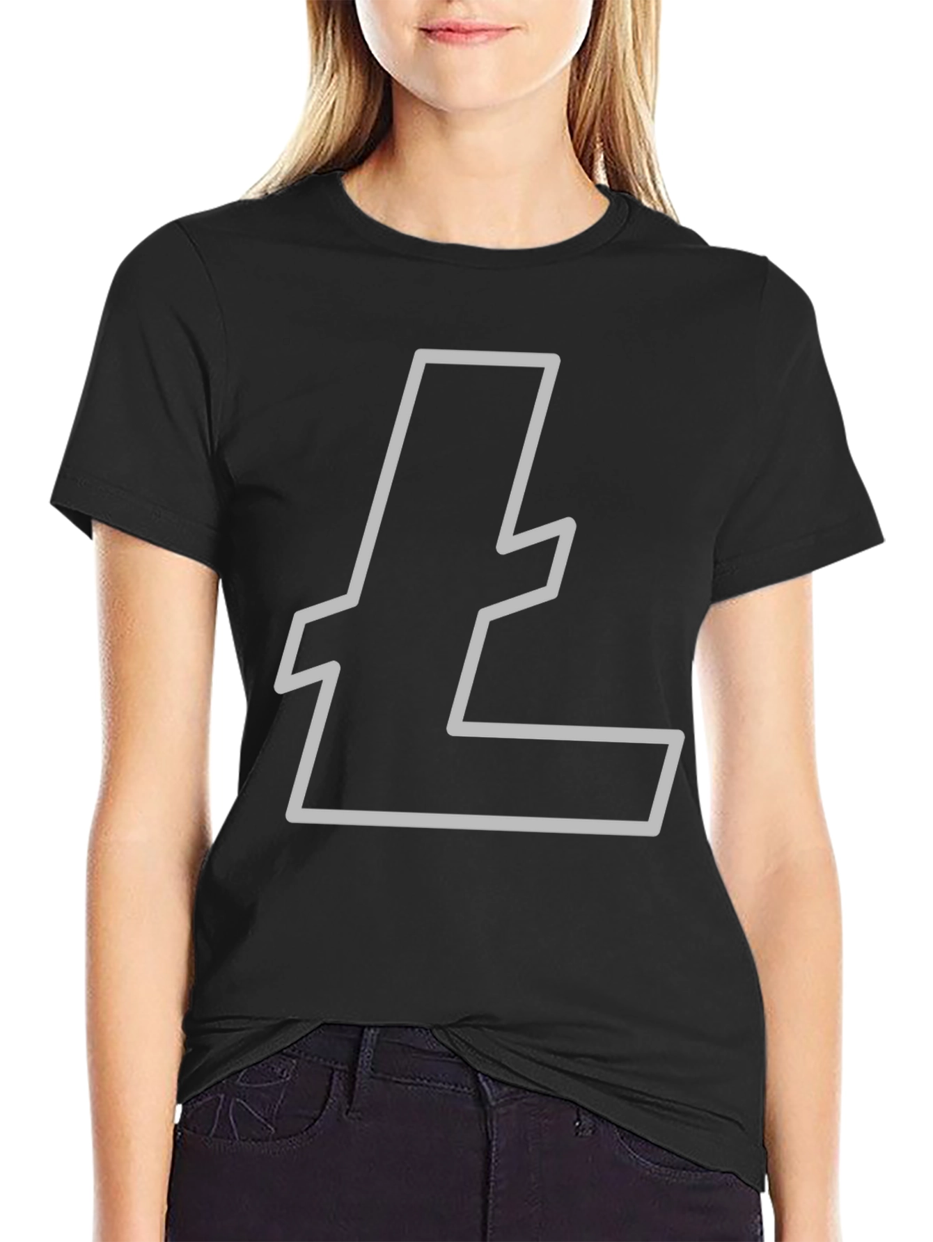 Litecoin Logo Black T-Shirt Crypto Tee
